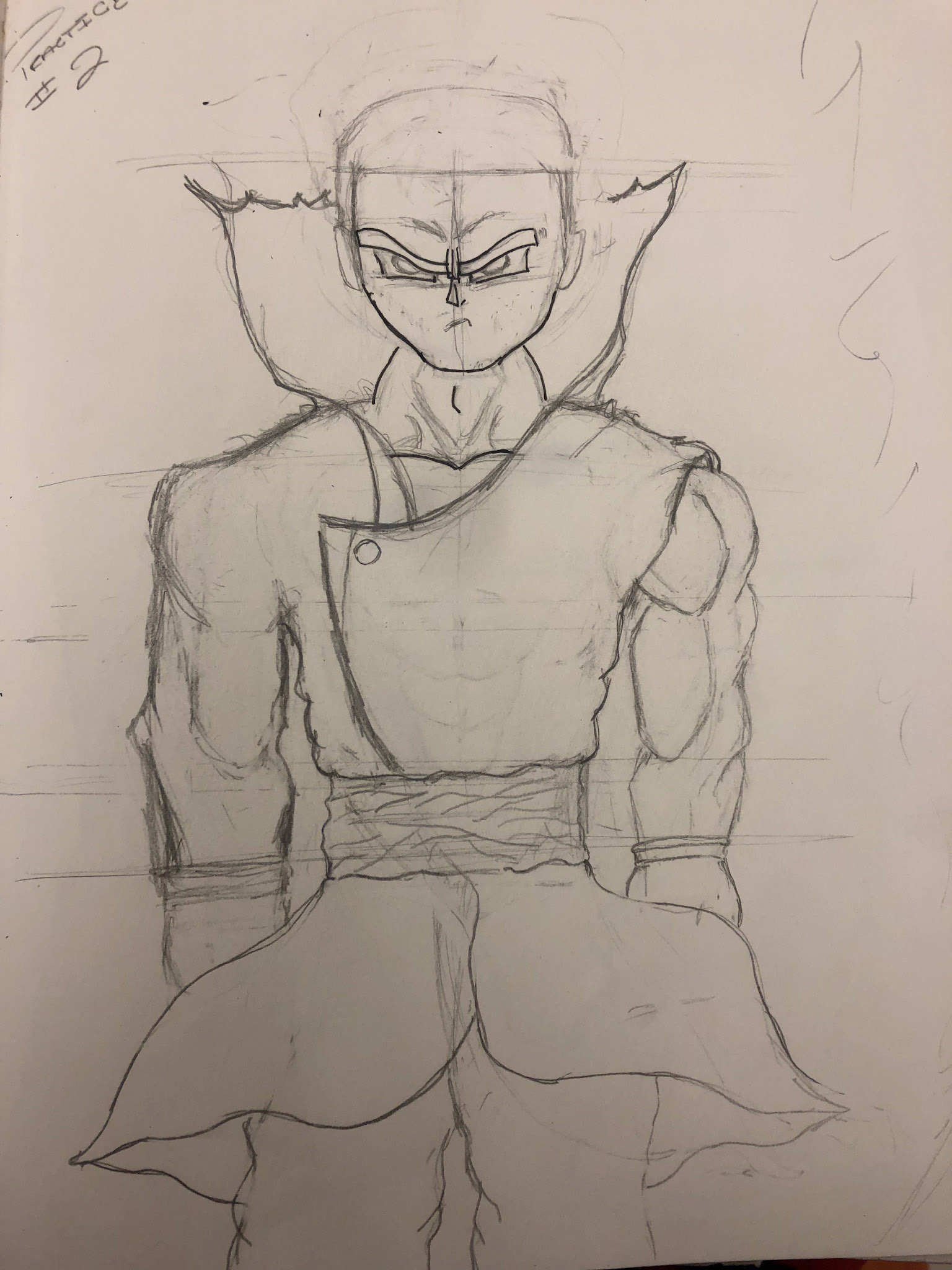 Self Portrait Sketch #4(Different Drawing Style-Dragon Ball Z)