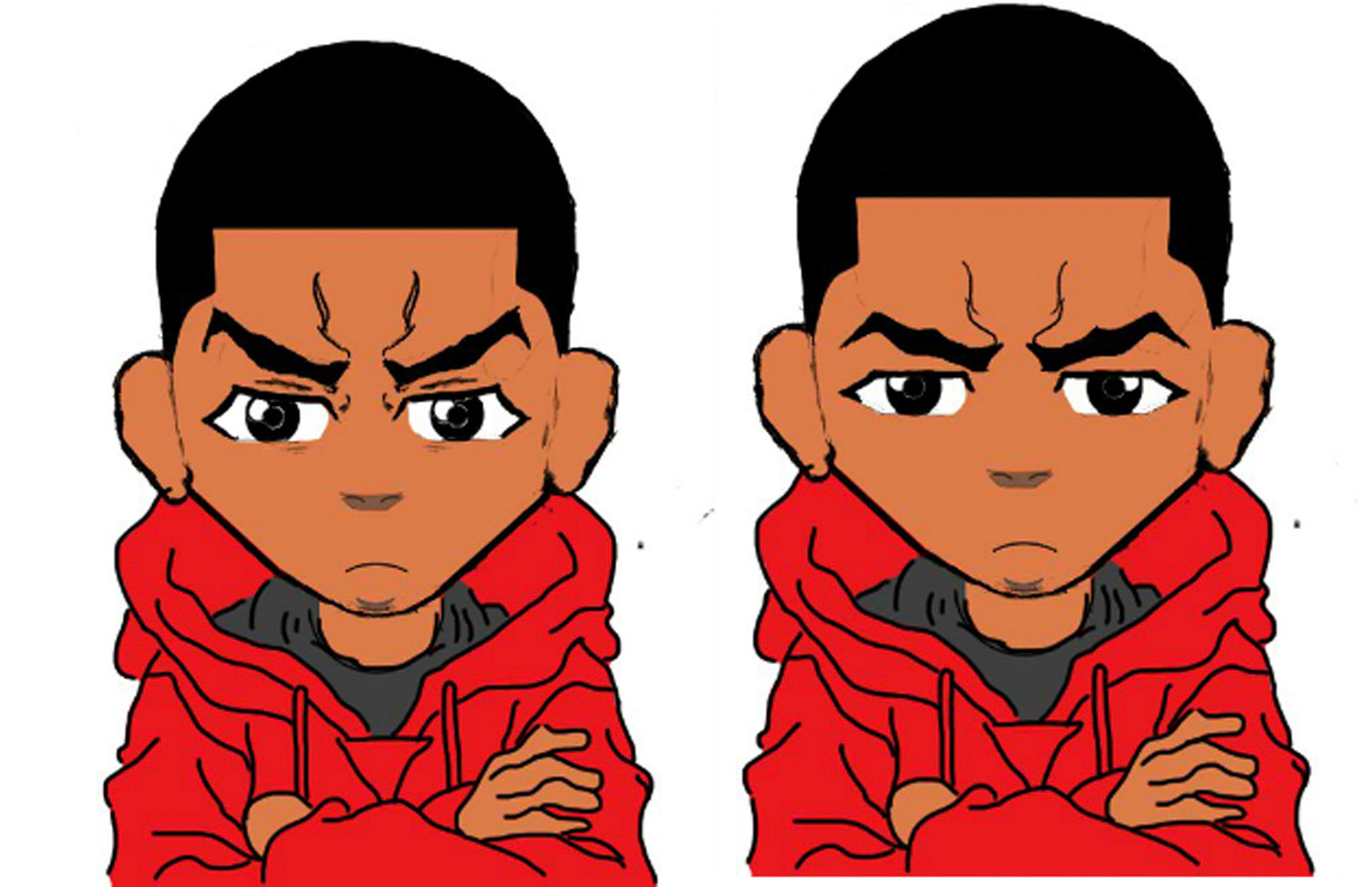 Self Portrait Digital Drawing (Different Drawing Style-Boondocks)