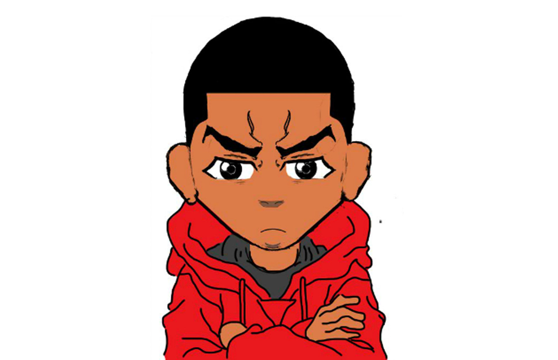 Self Portrait Digital Drawing (Different Drawing Style-Boondocks)
