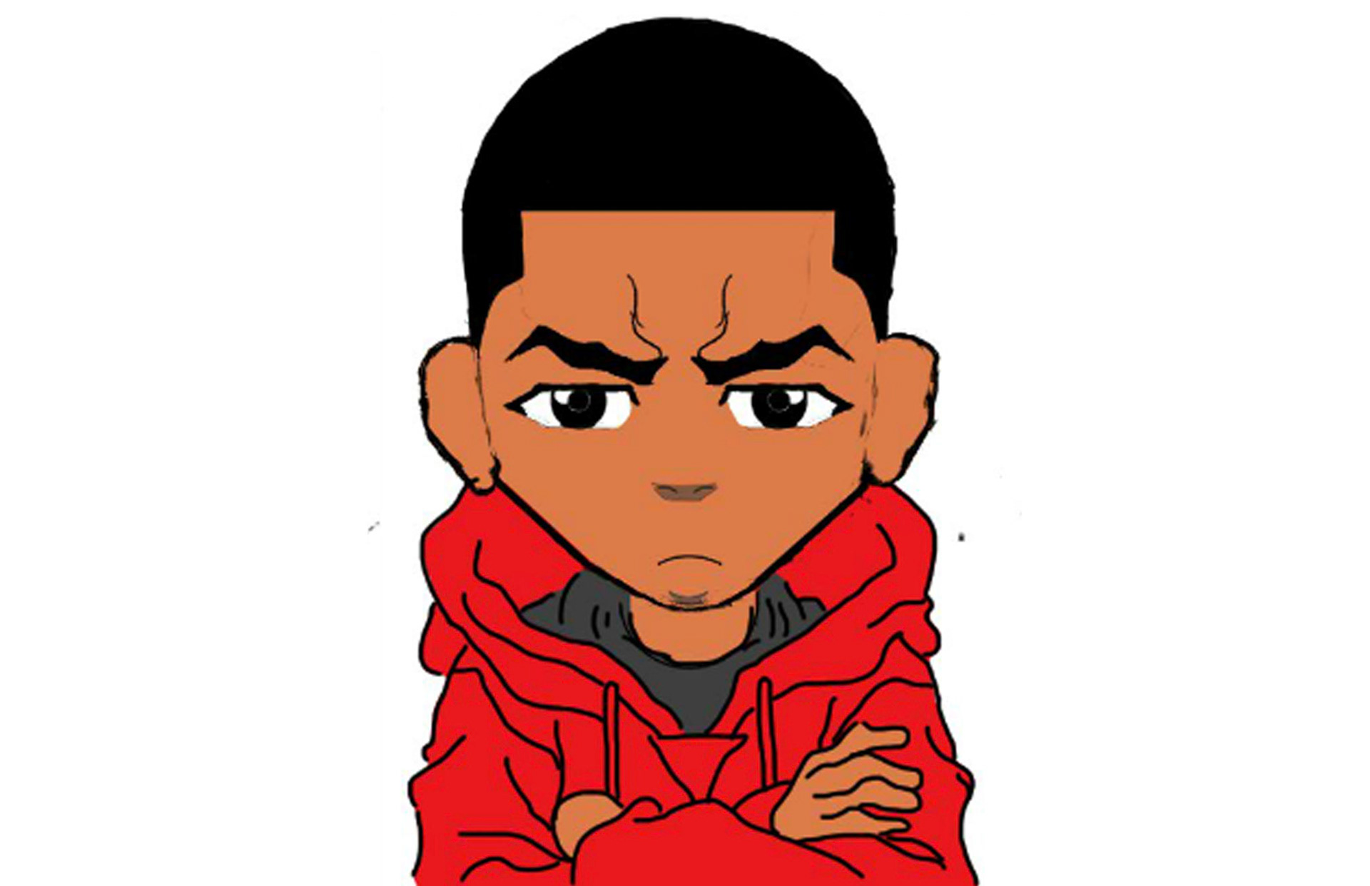 Self Portrait Digital Drawing (Different Drawing Style-Boondocks)