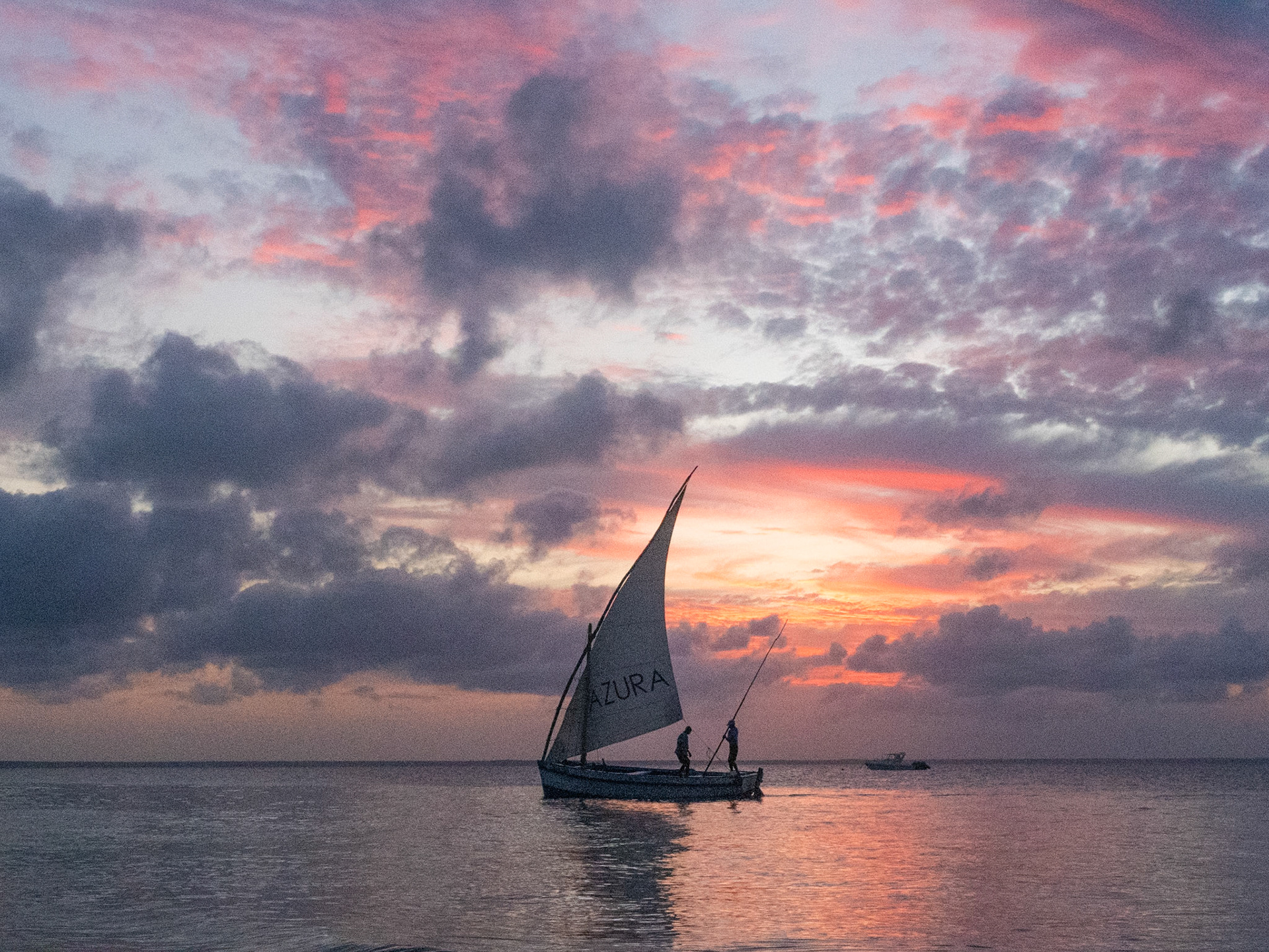 Dhow in evening gloaming
