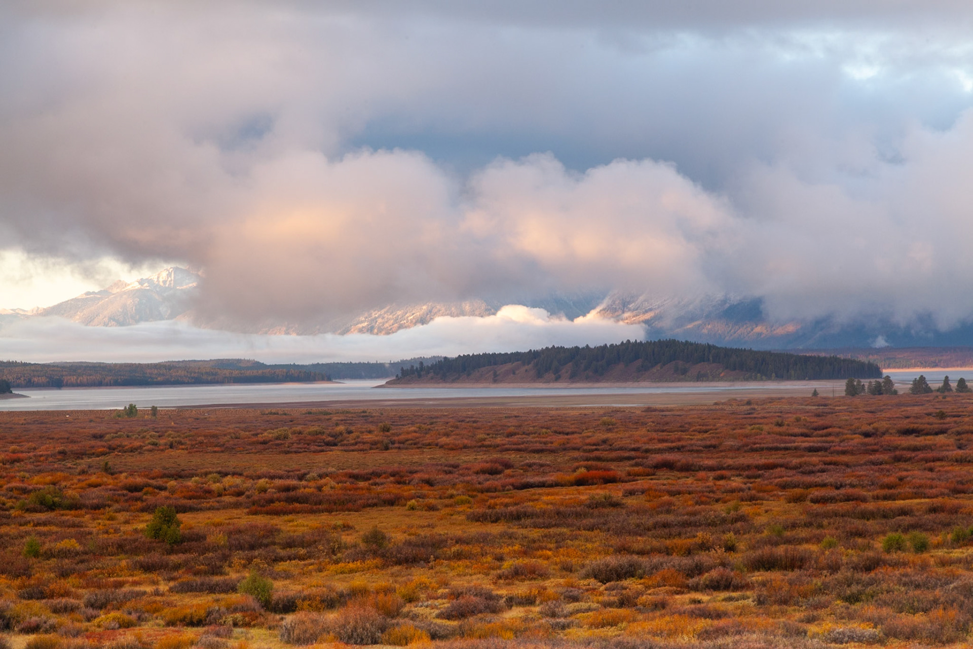 Dawn at Jackon Lake Lodge