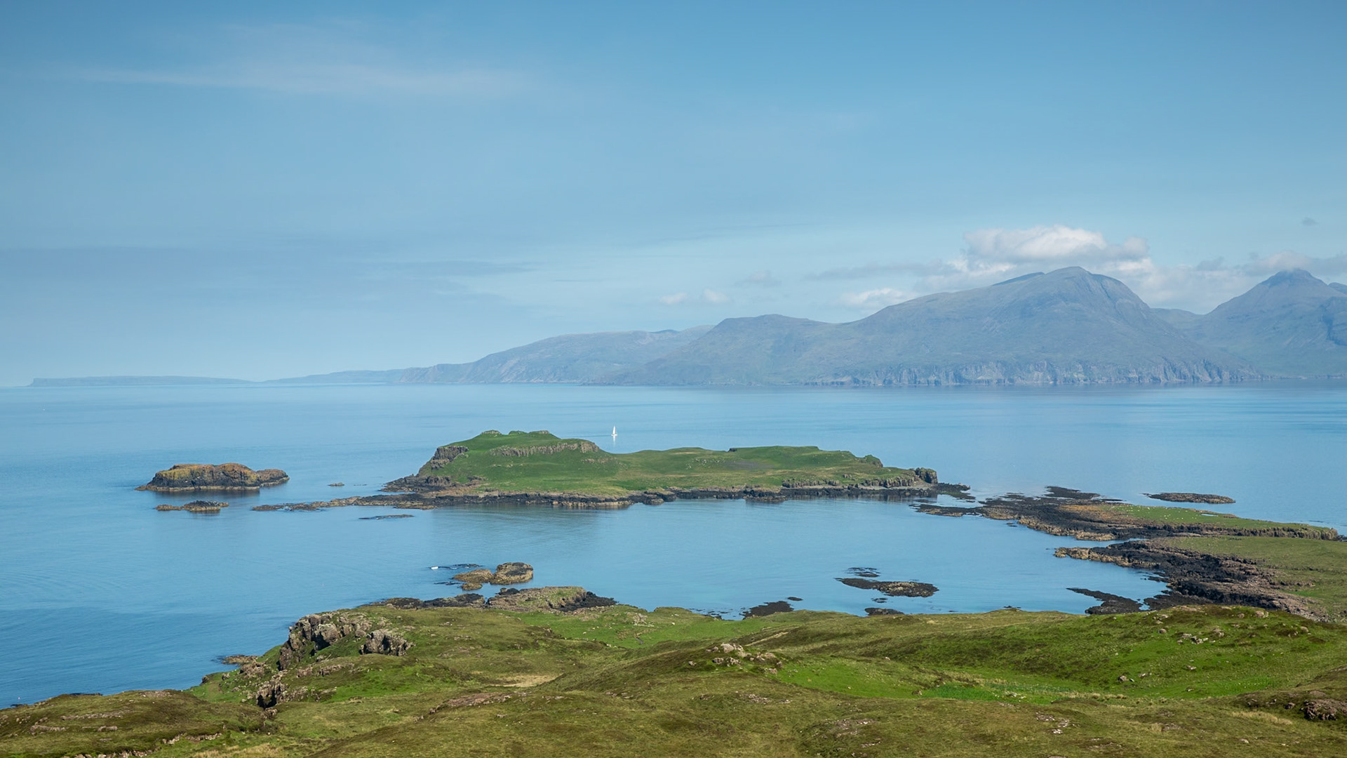 Muck - Horse Island backed by Rum