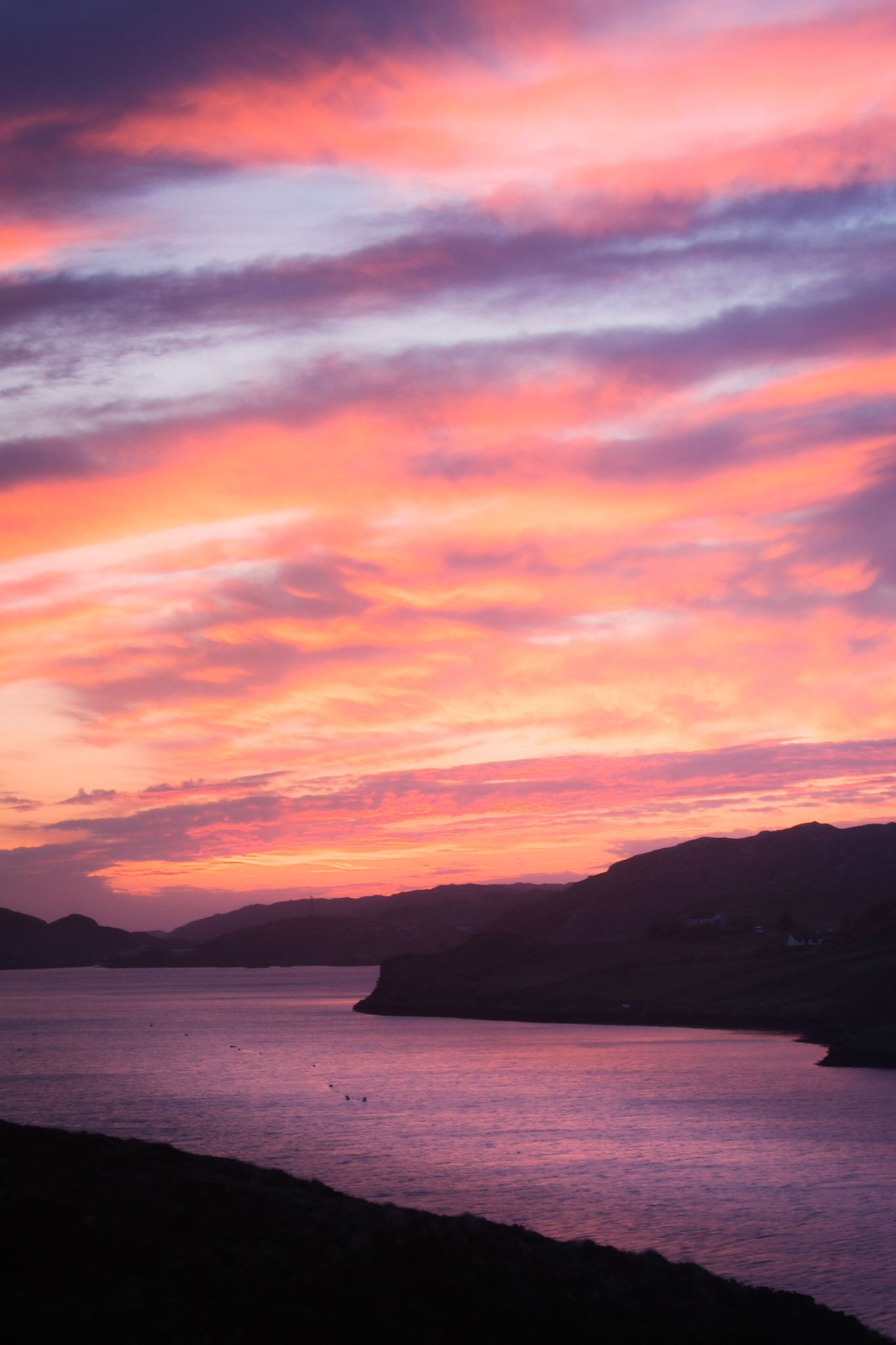 Sunset over Loch Inchard