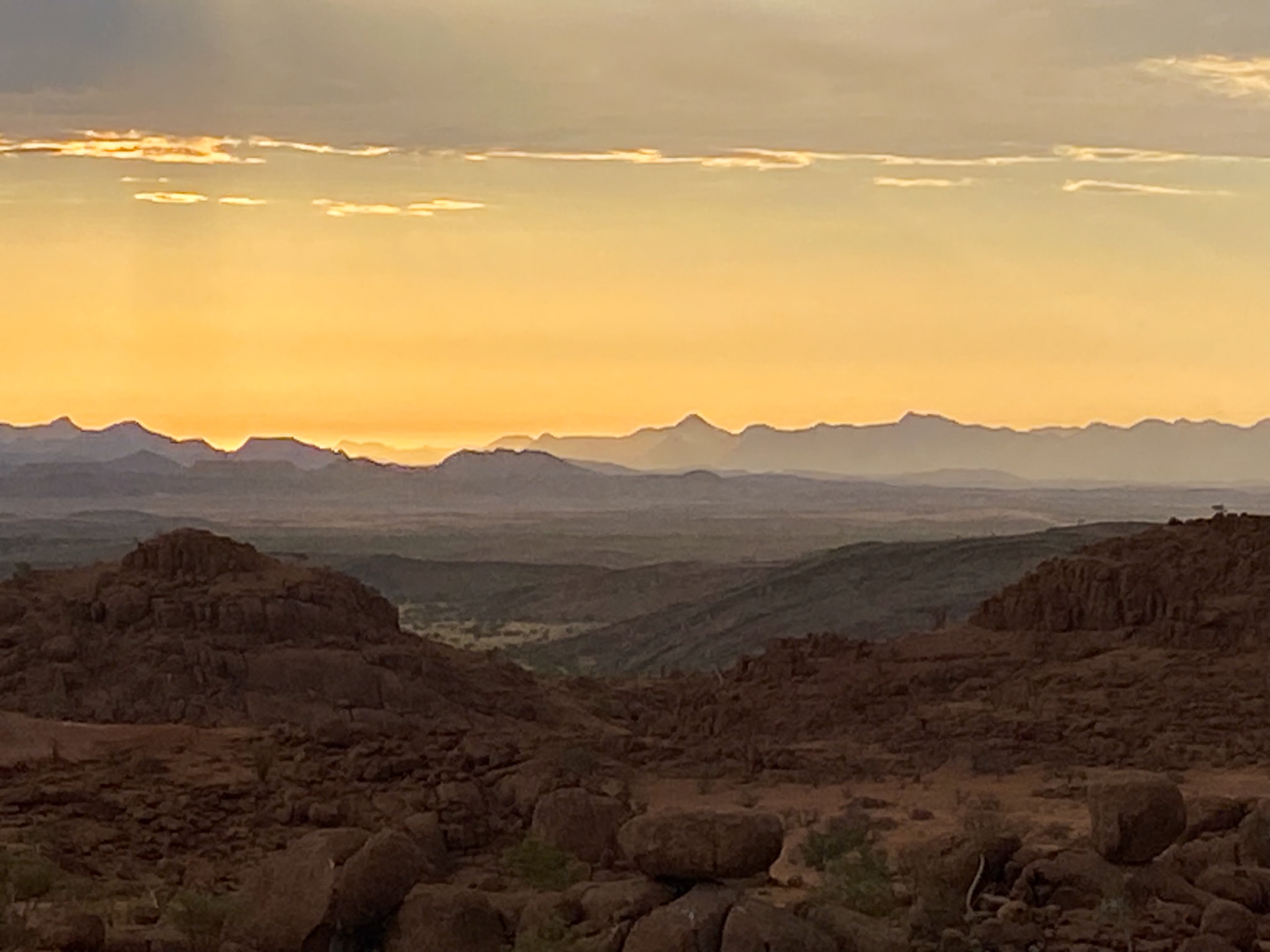 Sunset from Moweni camp