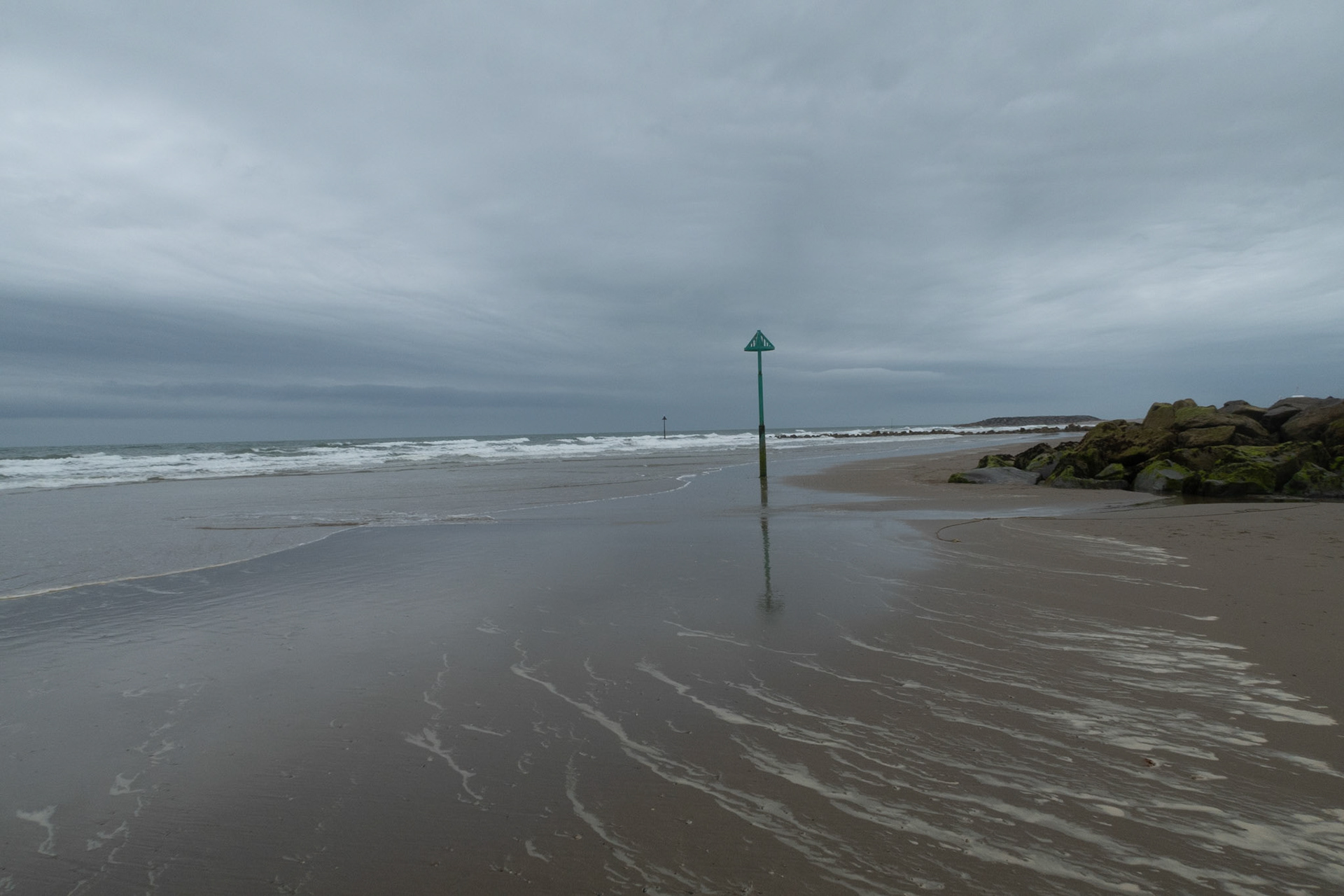 The incoming tide at Tywyn