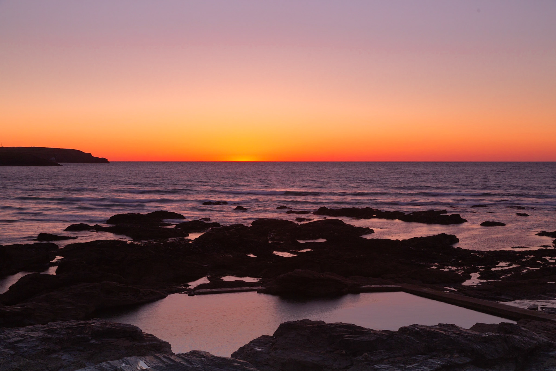 Last light, Trevone towards Trevose Head