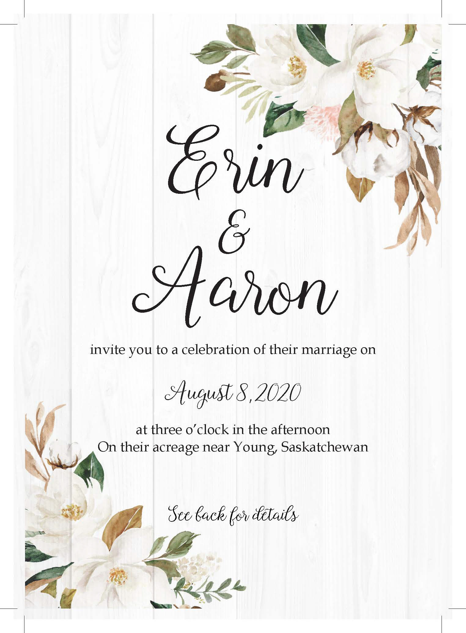 Wedding Invite (front)