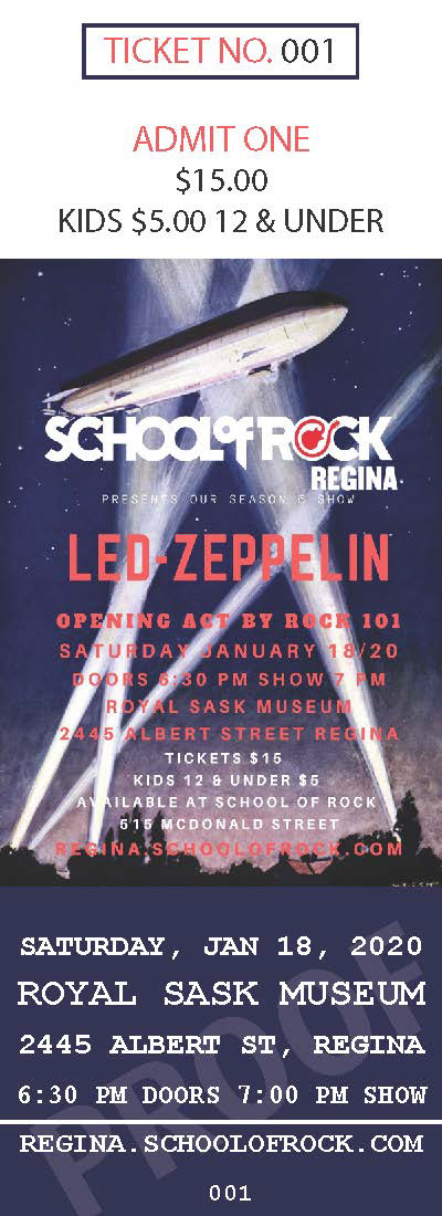 School of Rock Regina Tickets