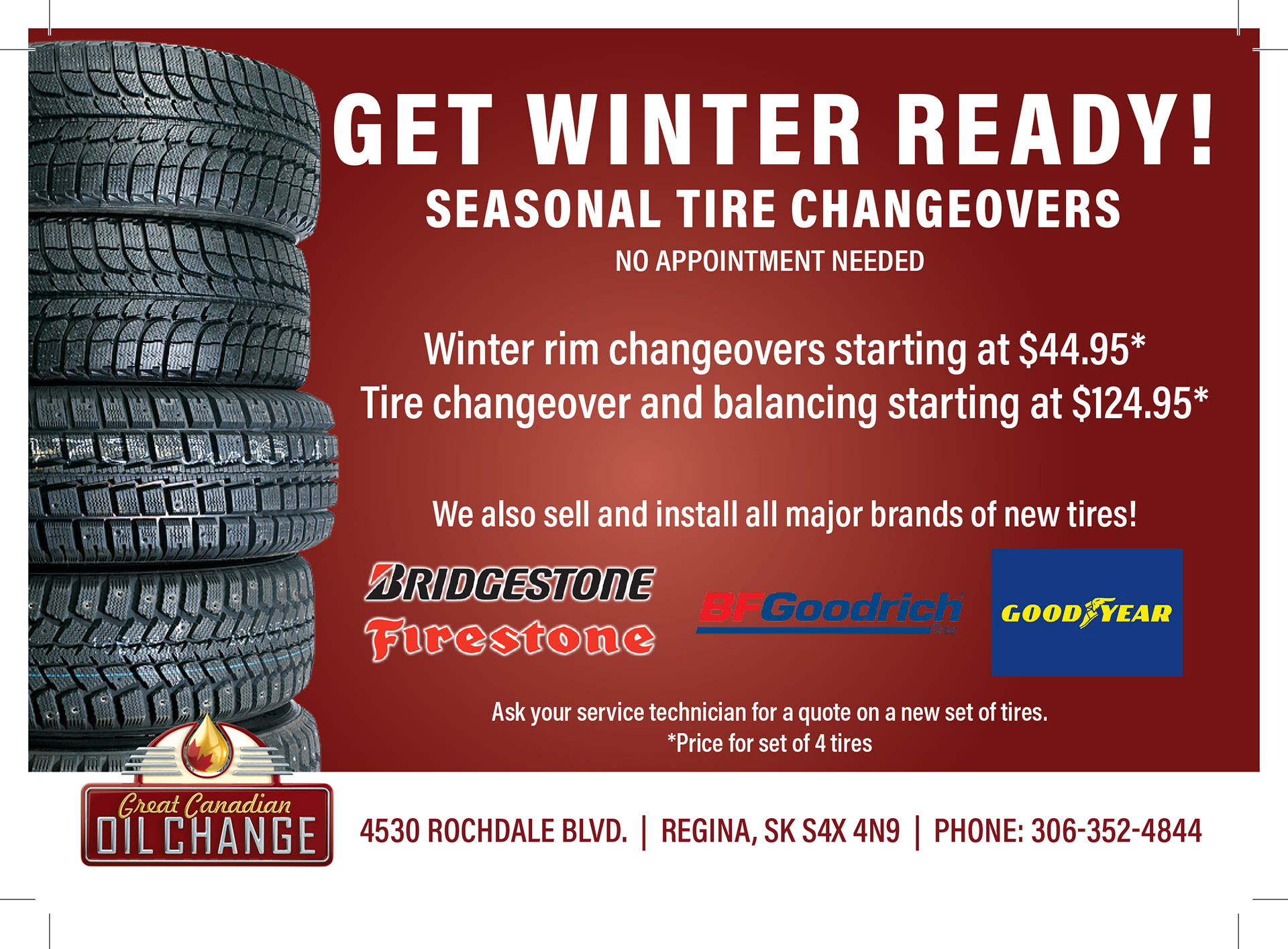 Great Canadian Oil Change Regina Pamphlet