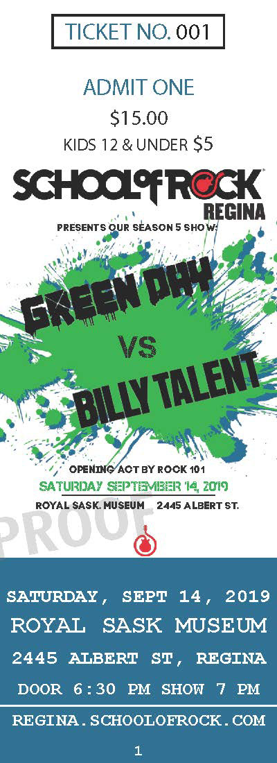 School of Rock Regina Tickets