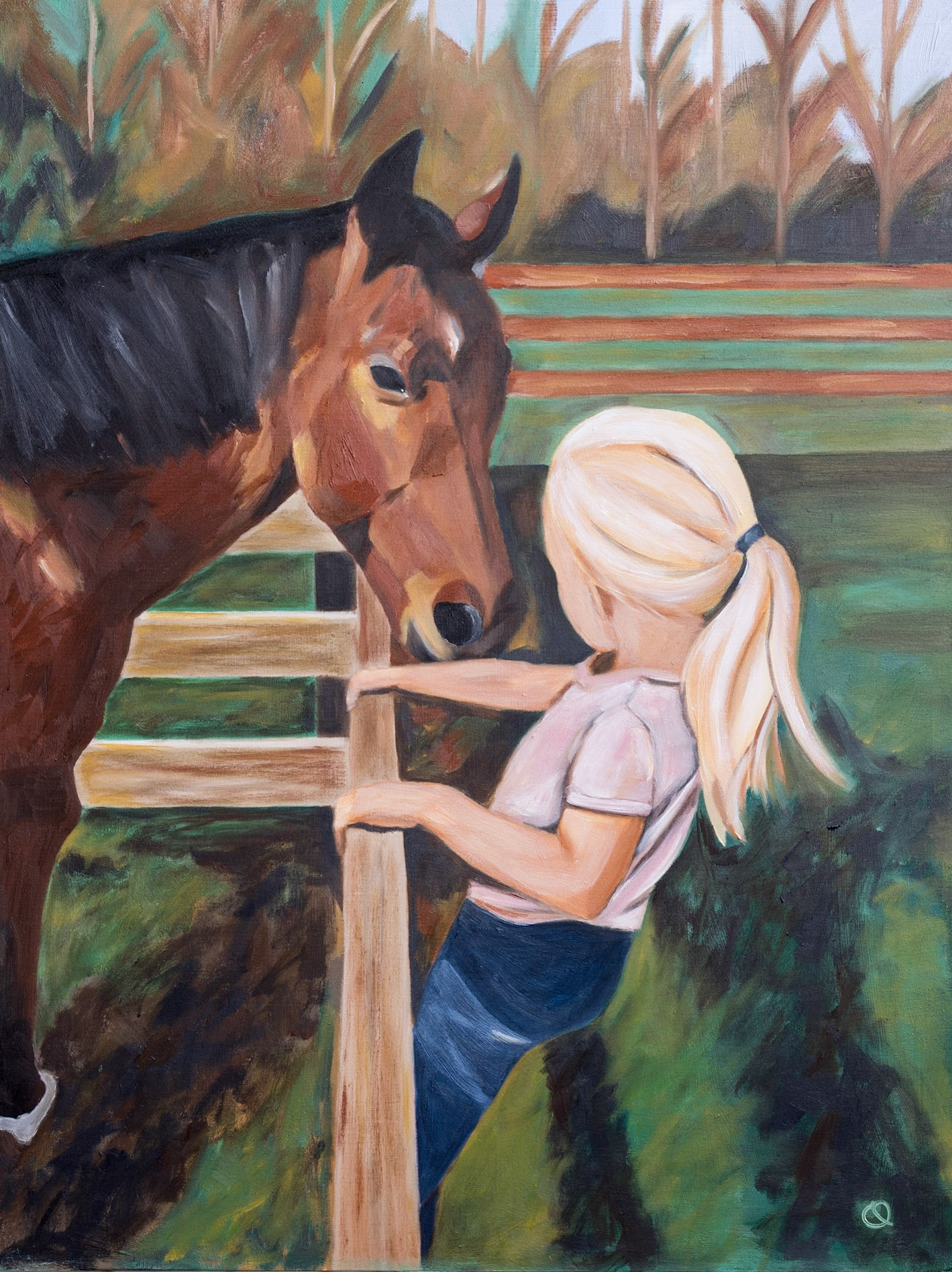 Sparky and Charlotte-21, oil on board, 450x610, SOLD