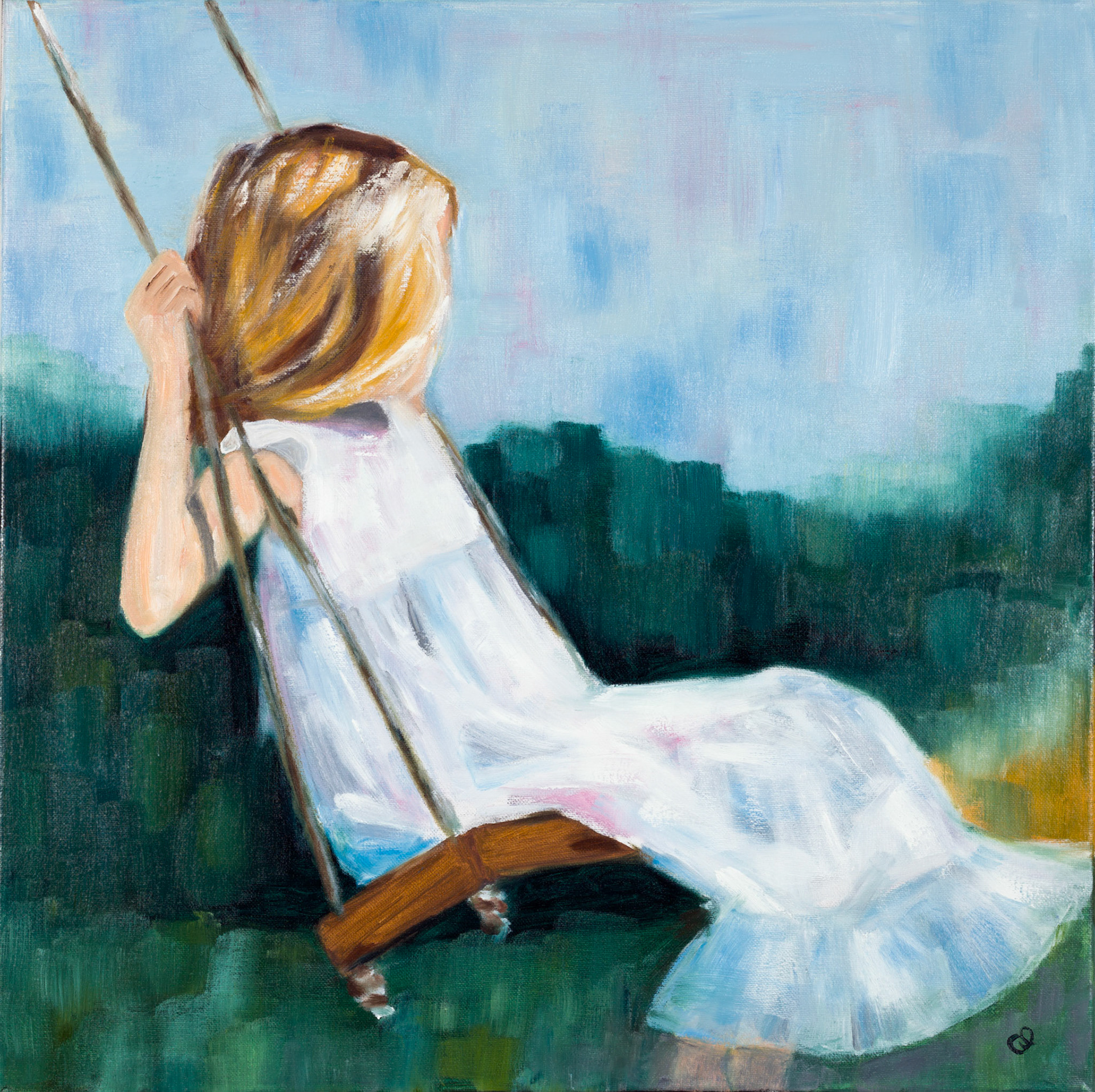 'Summer Girl' -6, oil on canvas, 600x600, SOLD