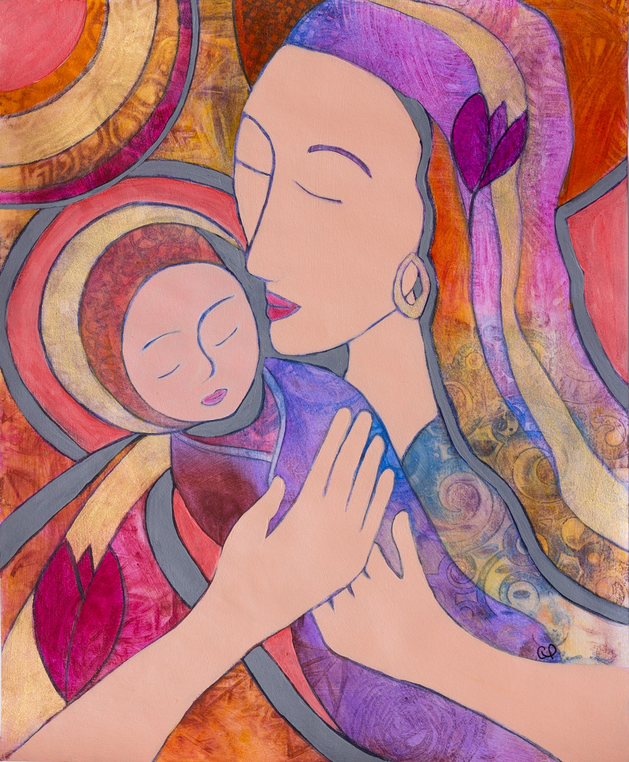 35cm (14in) x 43cm (17in) mixed media on paper