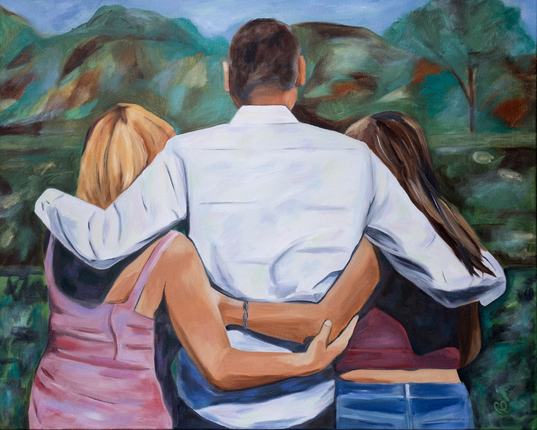 Karen, Gary and Leyla-22, oil on canvas, 760x610, SOLD