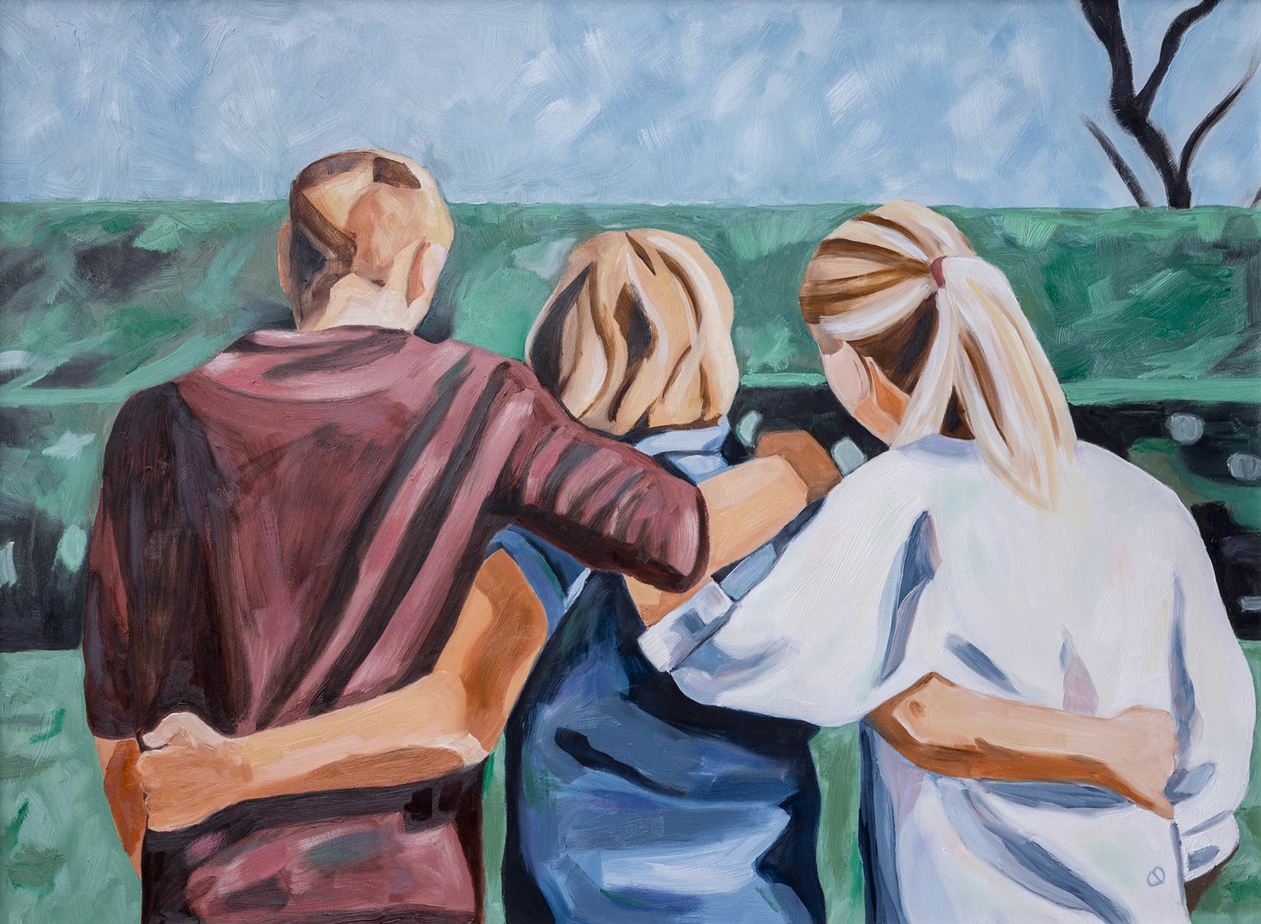 Together (T,C,R)-17, oil on board, 1200.00