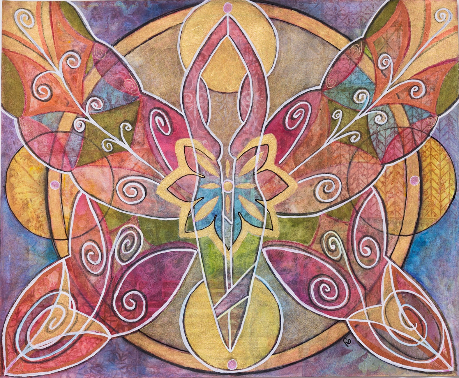 Soul Connection-5 - 35cm (14in) x 43cm (17in) mixed media on paper