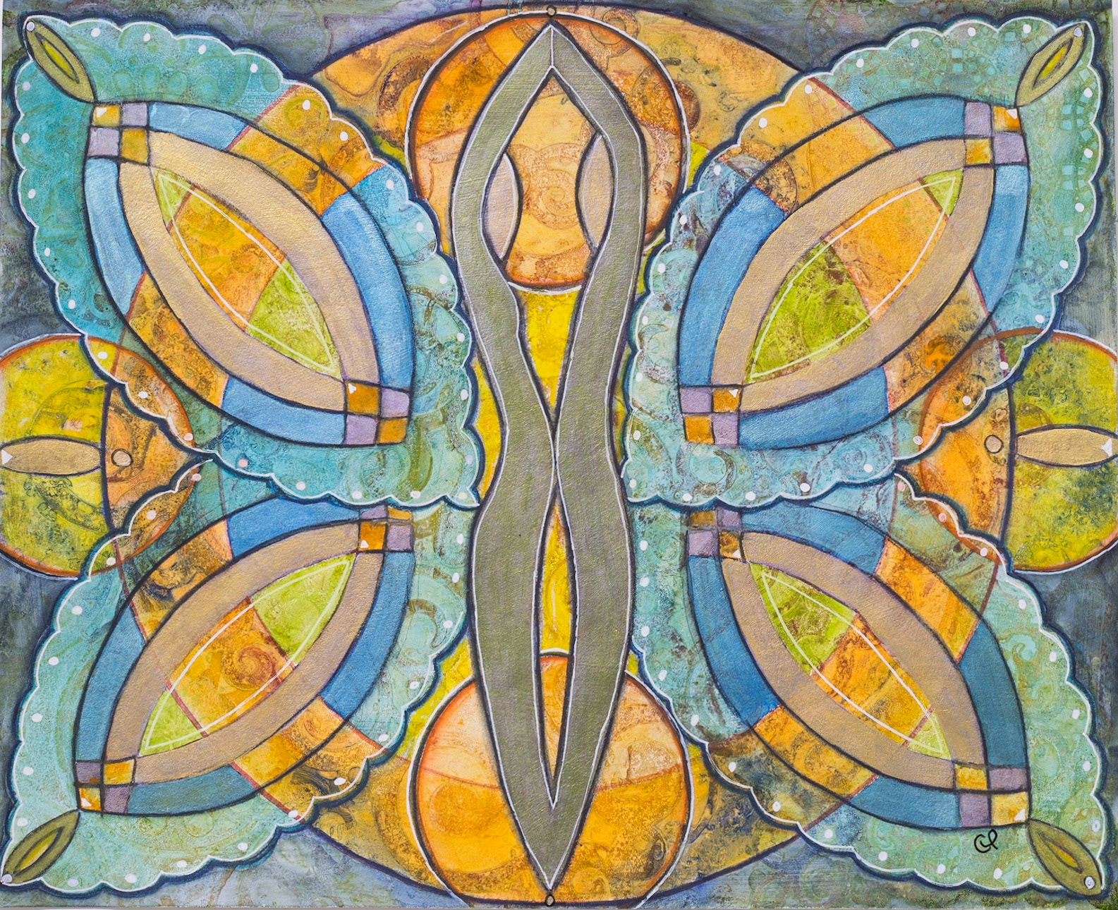 Soul Connection 4 - 35cm (14in) x 43cm (17in) mixed media on paper