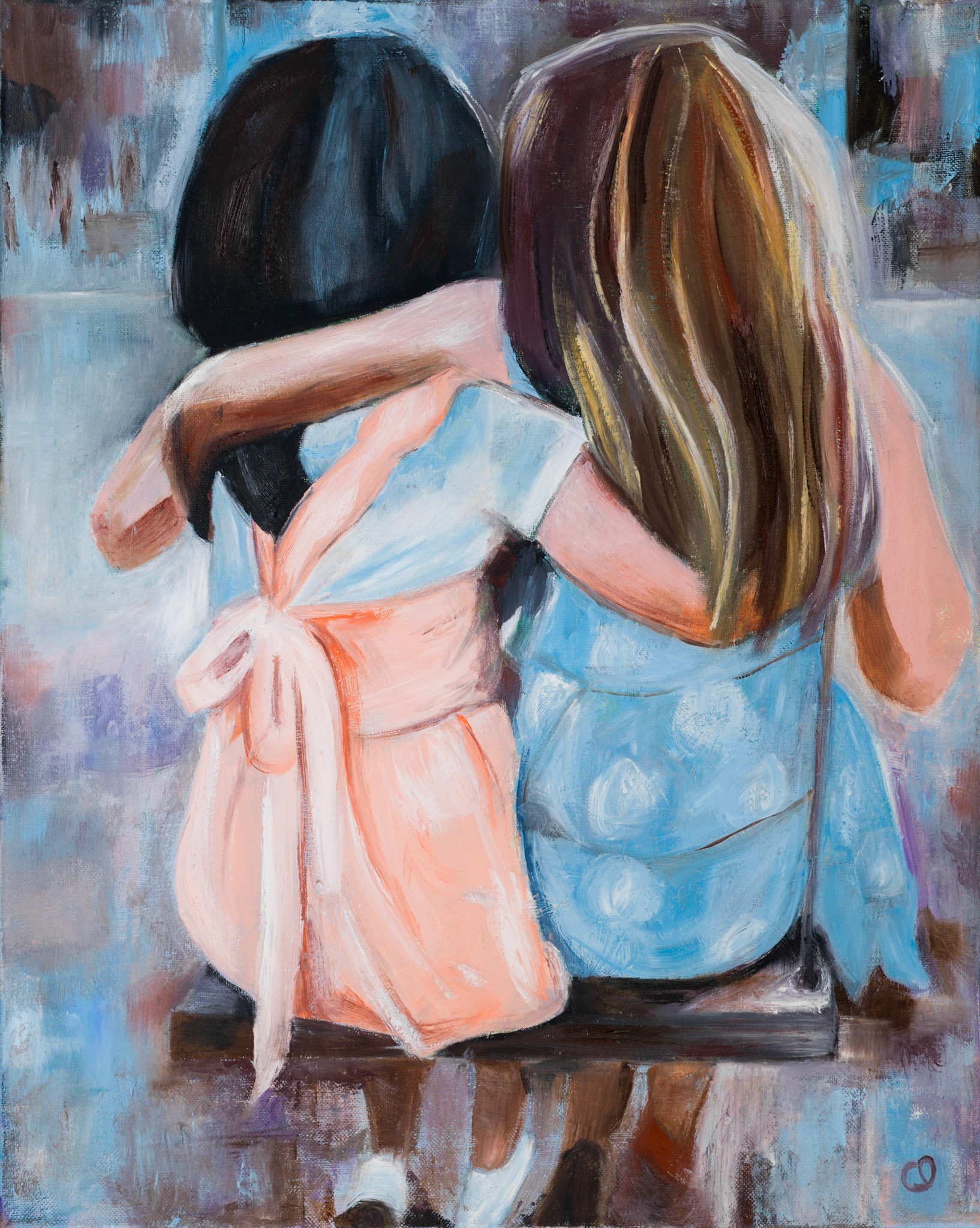 'Bestest Friends' -9, oil on canvas, 400x510,