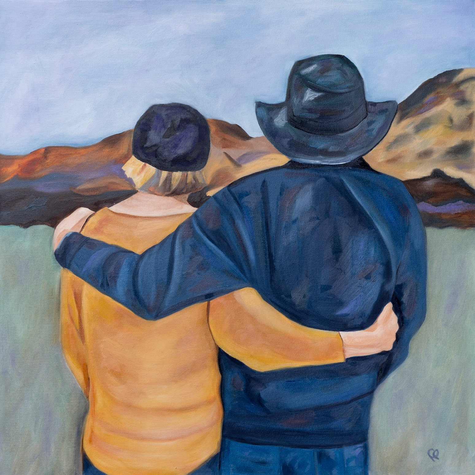 Pat and Mac-28, oil on canvas, 760x760, SOLD