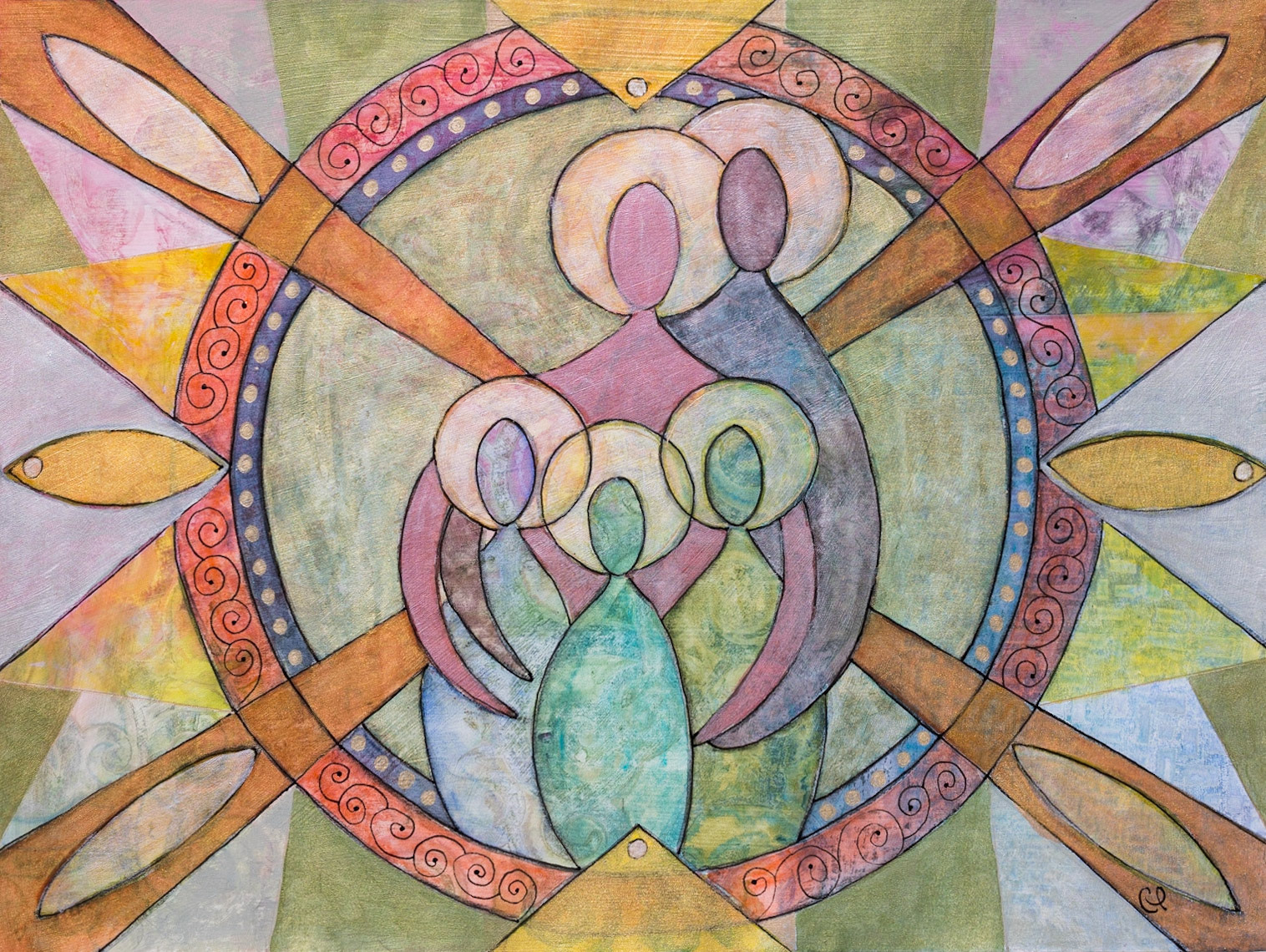 The Truth of Joy- 1 - 35cm (14in) x 43cm (17in) mixed media on paper