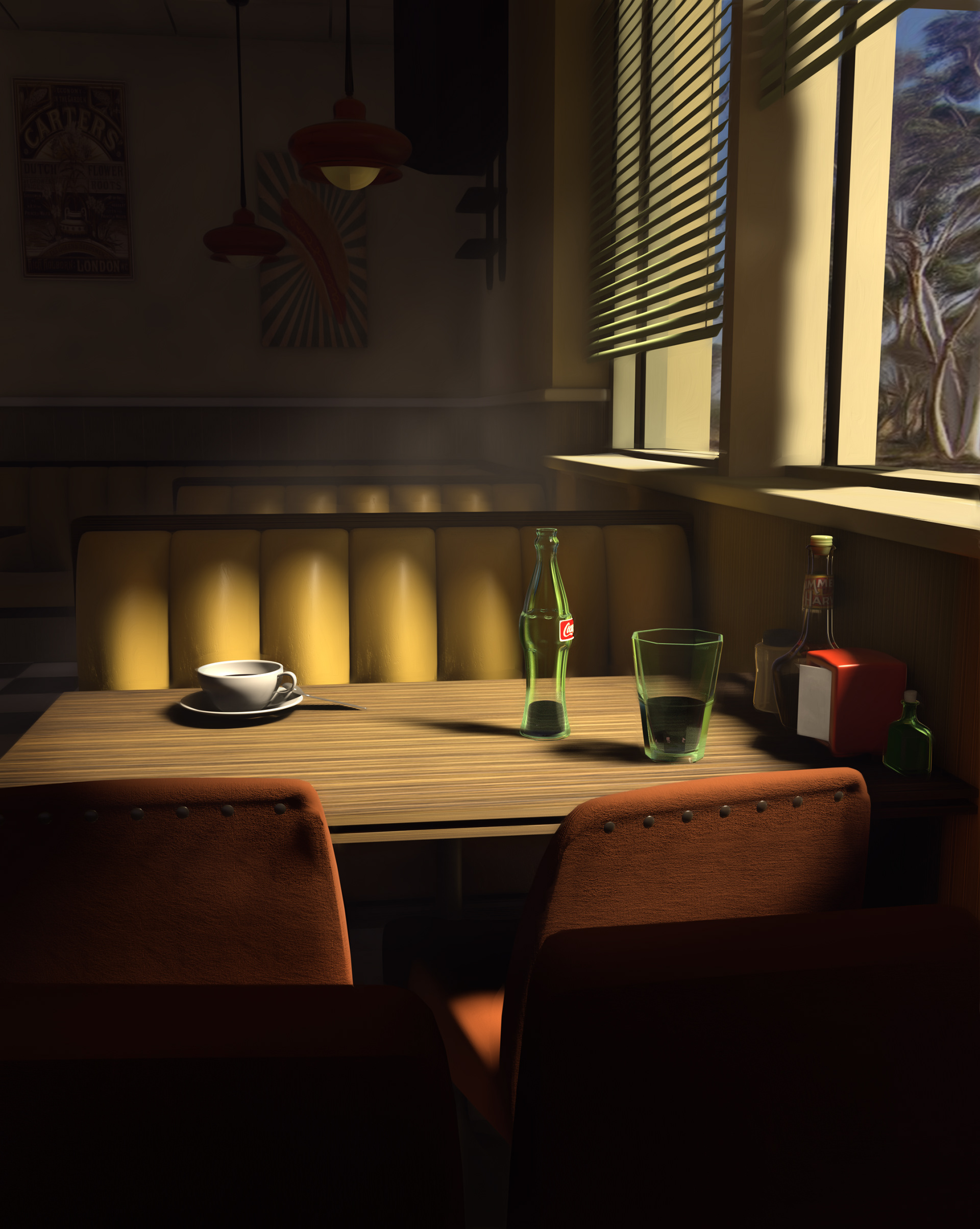 Scene, lighting and mood study inspired in one by Arnaud Montagard picture. Made in blender and Photoshop