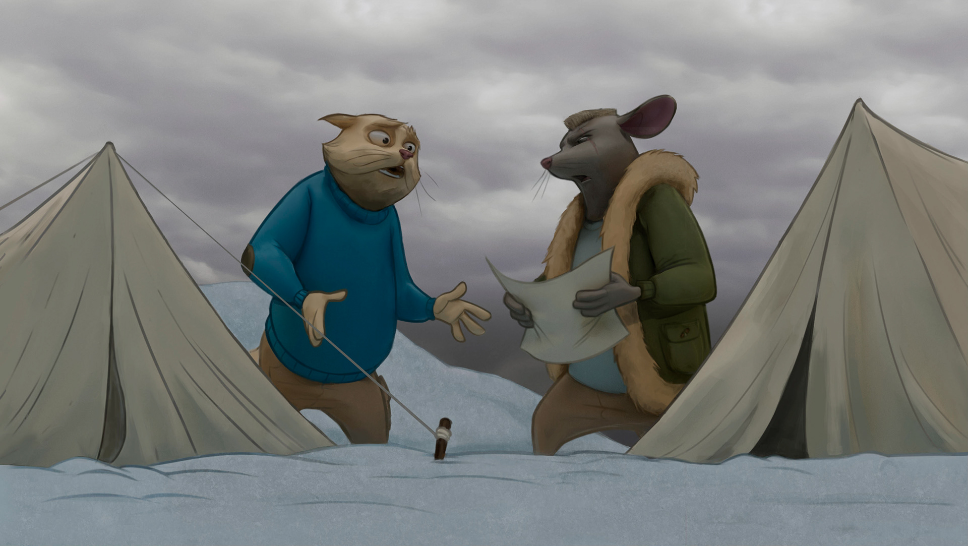 Pintura sobre el render en render