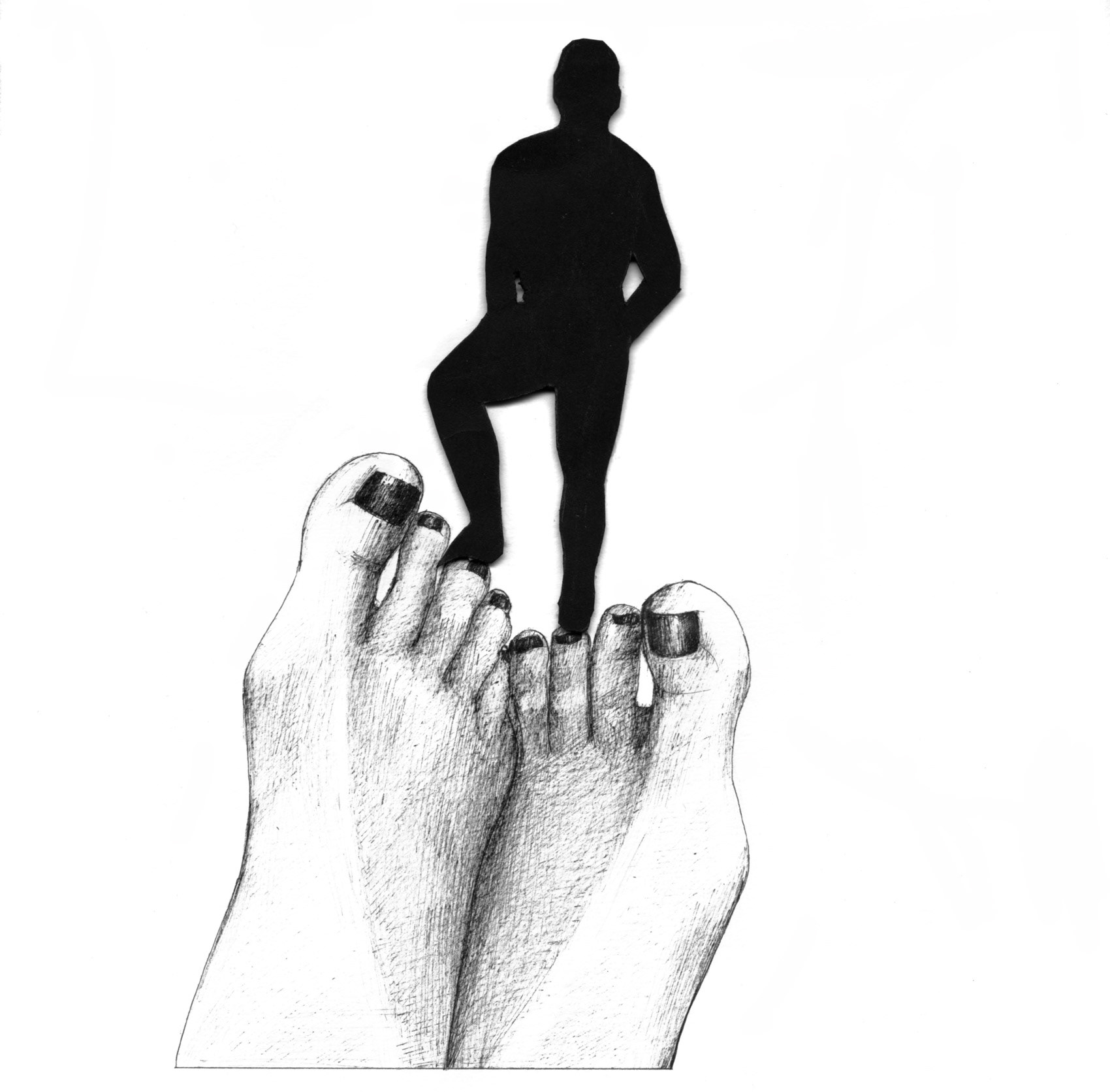 El caminante sobre los pies