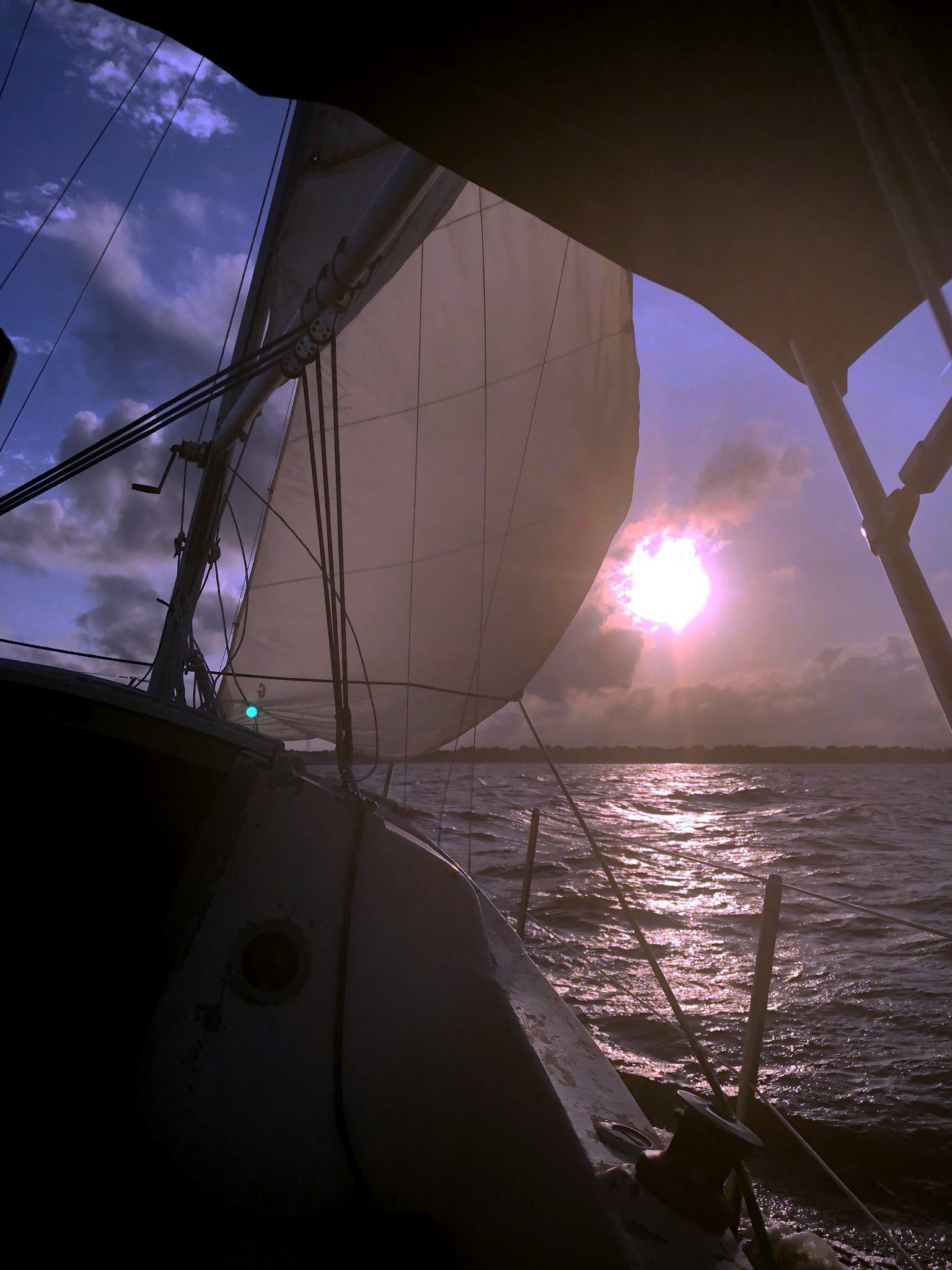West into Lake Borgne