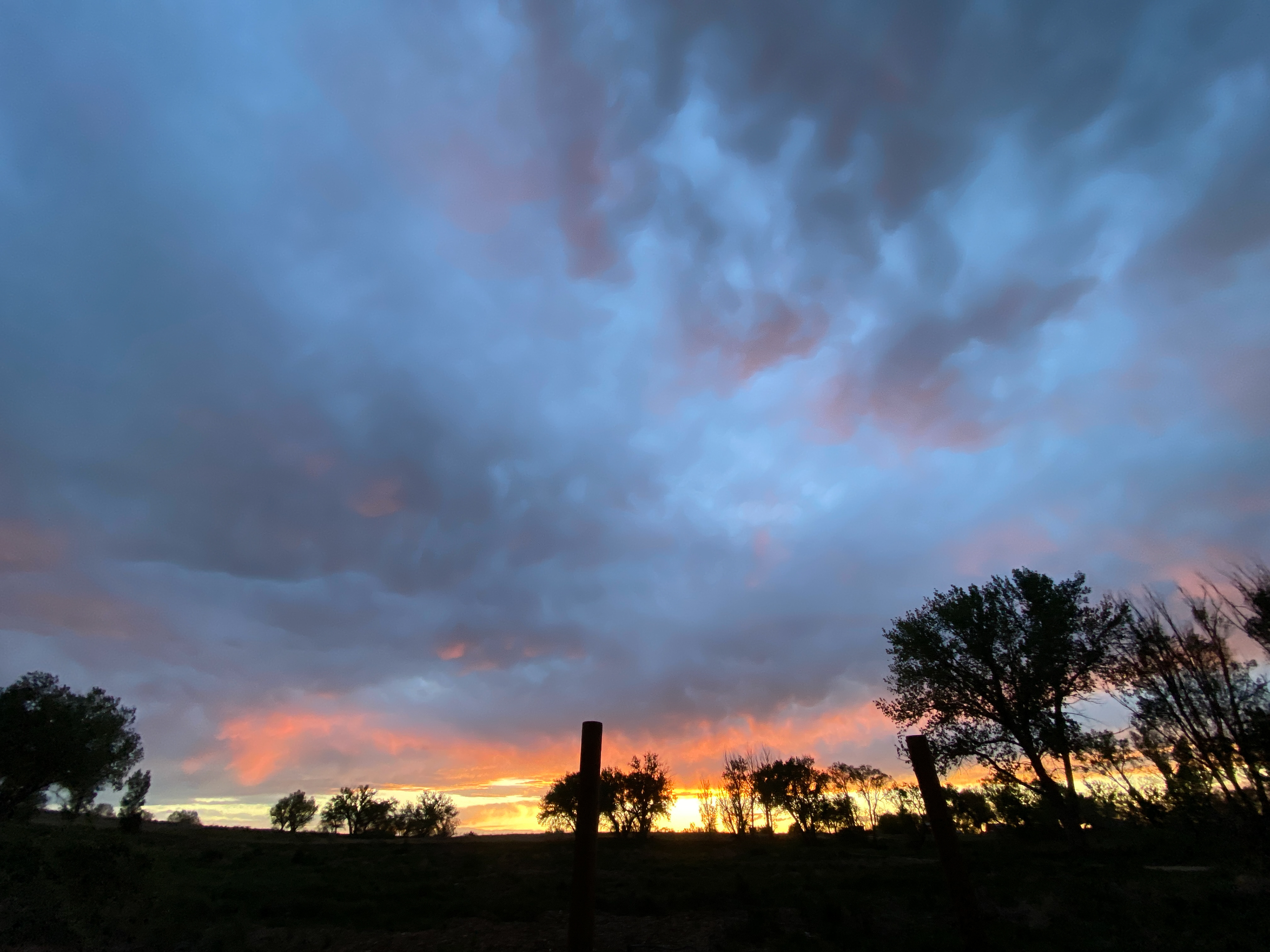Sunset in the plains of Colorado
