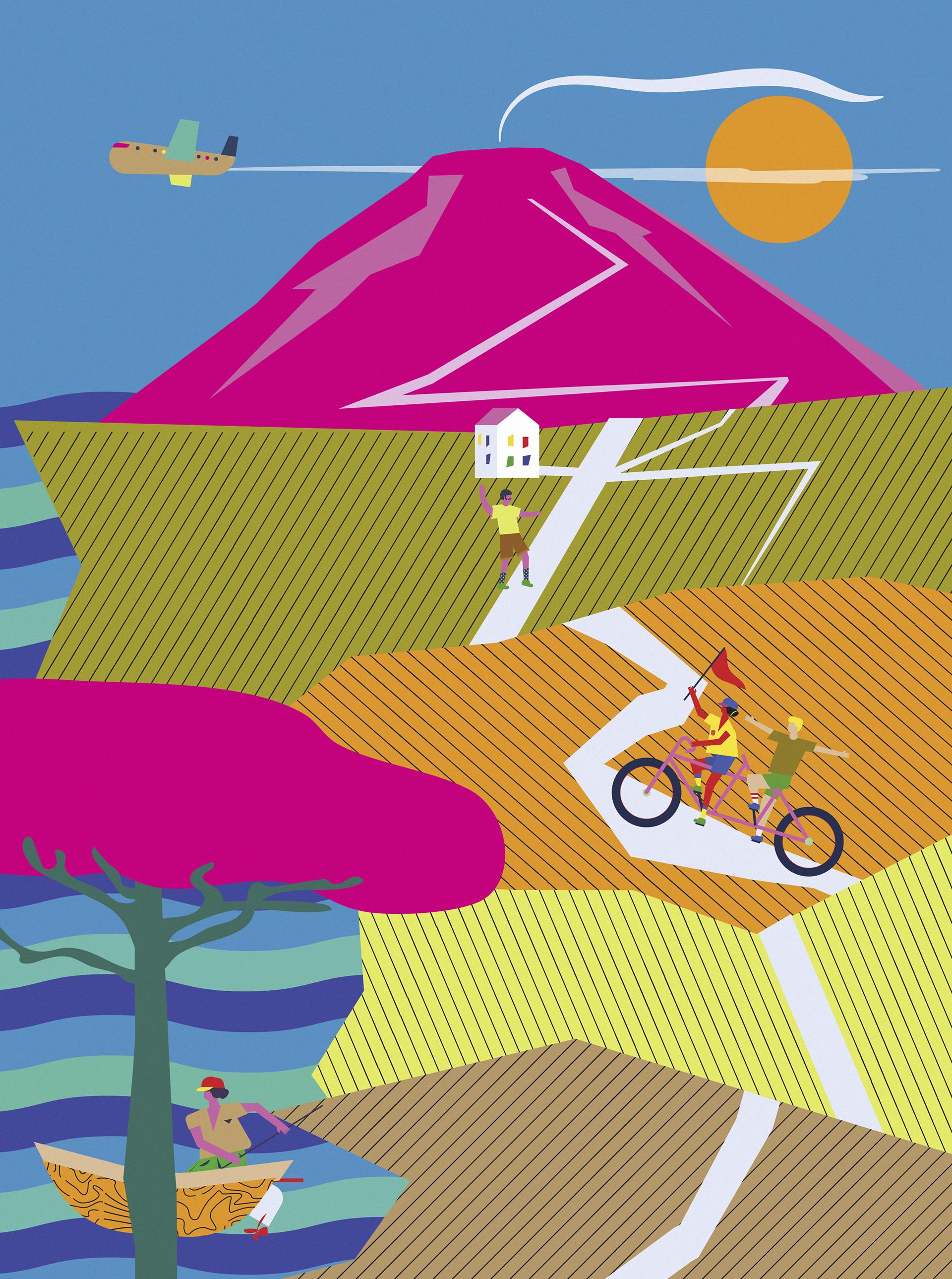 salvatore liberti illustration NO MAN IS AN ISLAND TRIP VIAGGIO TREKKING 