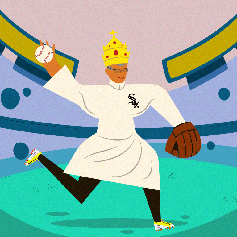 salvatore liberti illustration illustratore papa leone baseball whitesox