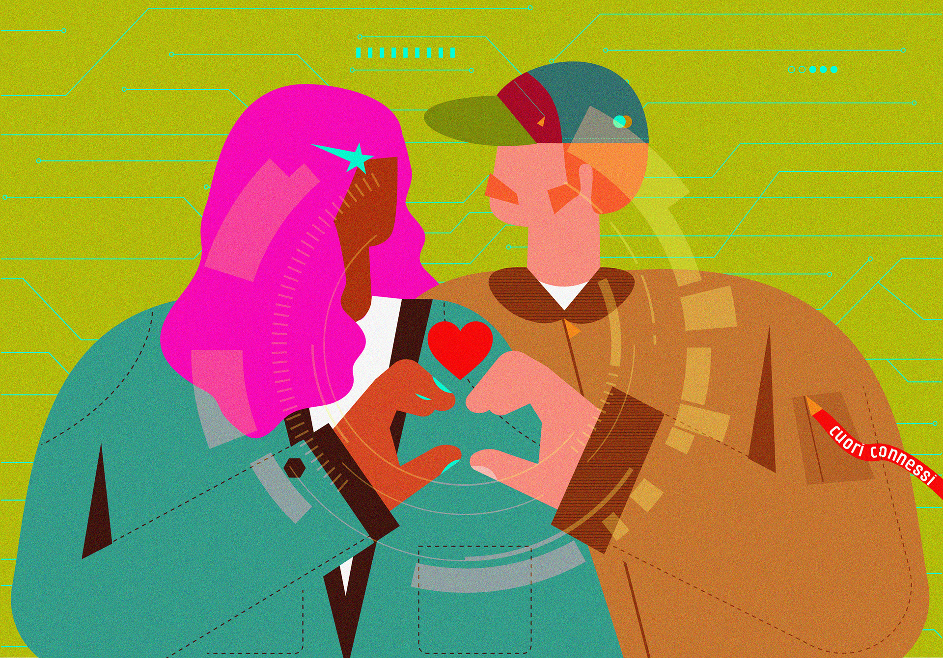 salvatore liberti illustration lovers cuoricini cuore dieci anni di unieuro cuoriconnessi