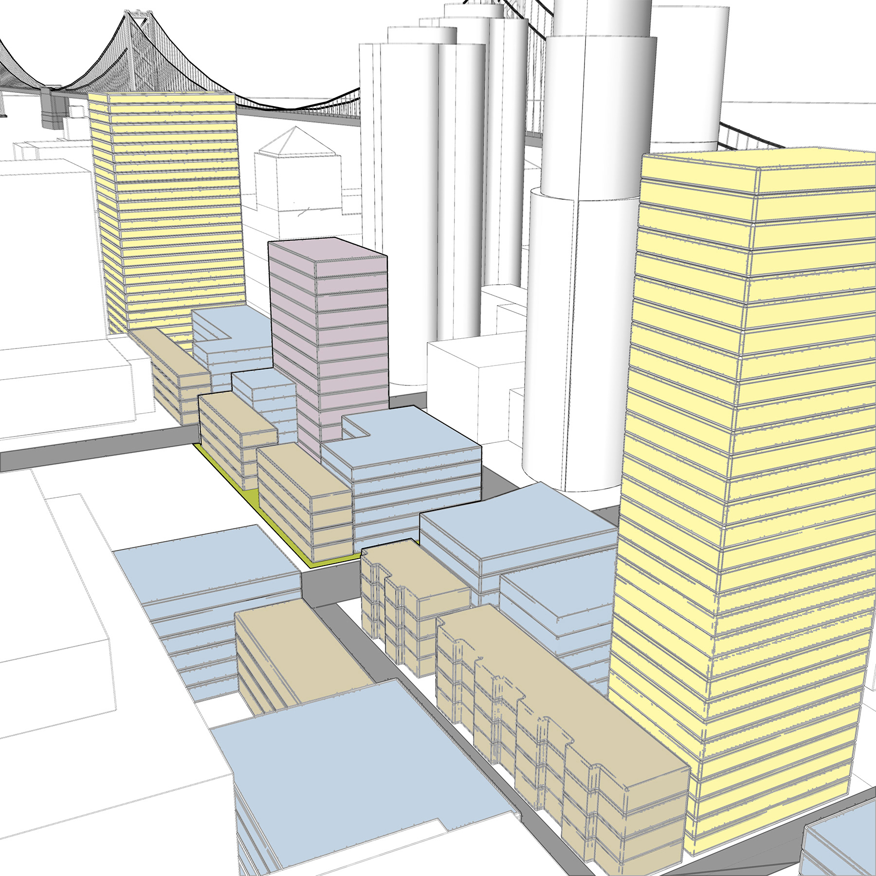 Zoning Analysis of the neighborhood under the current Transbay Masterplan.