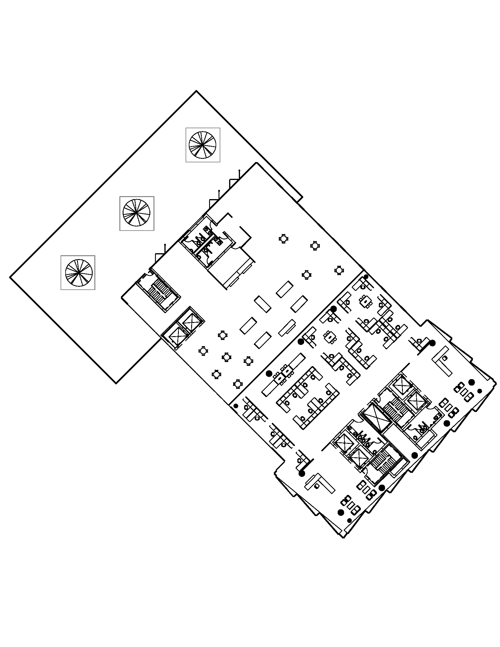 Open Air Roof Space and Office Plan