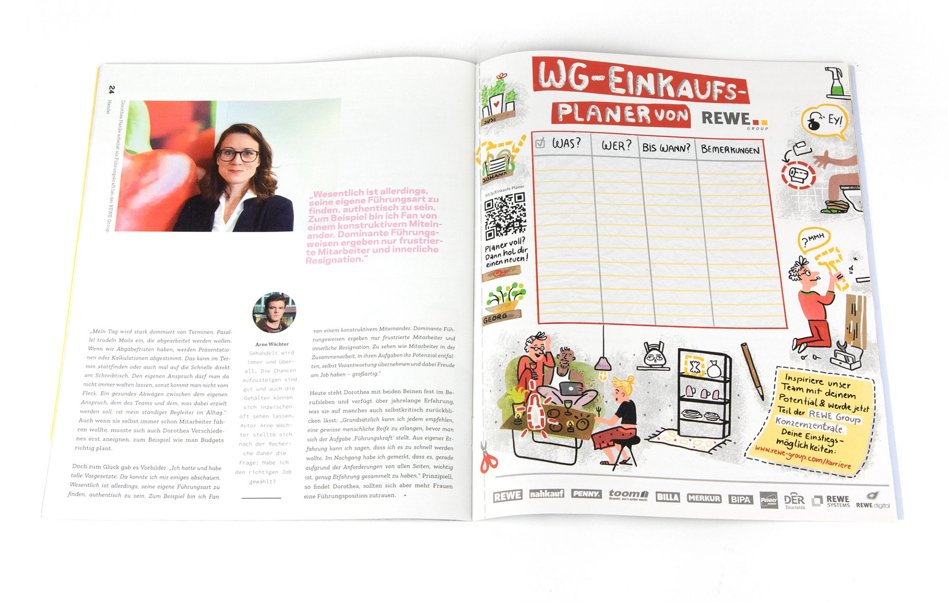 rechts: Putzplan für REWE