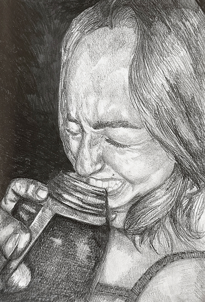 Graphite, 10x12 inch.