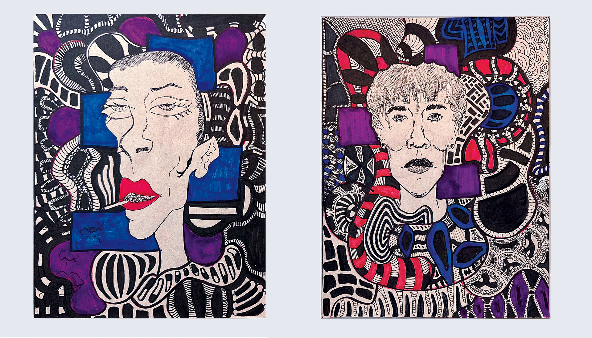 Process Sketches, 12x14 inch.