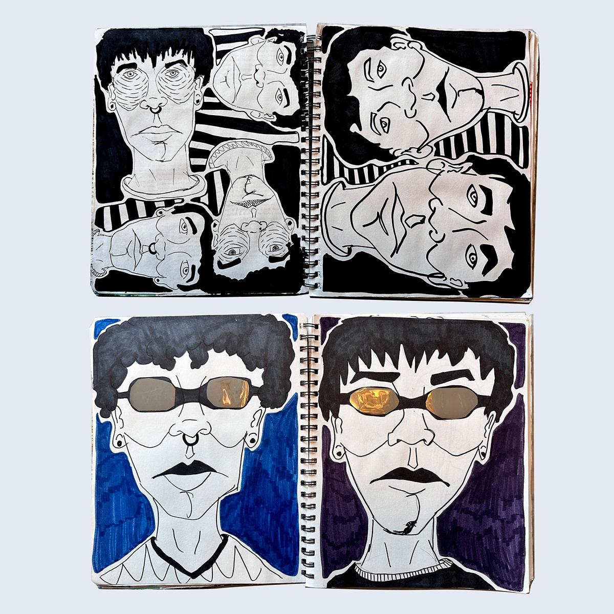 Process Sketches, 12x14 inch.