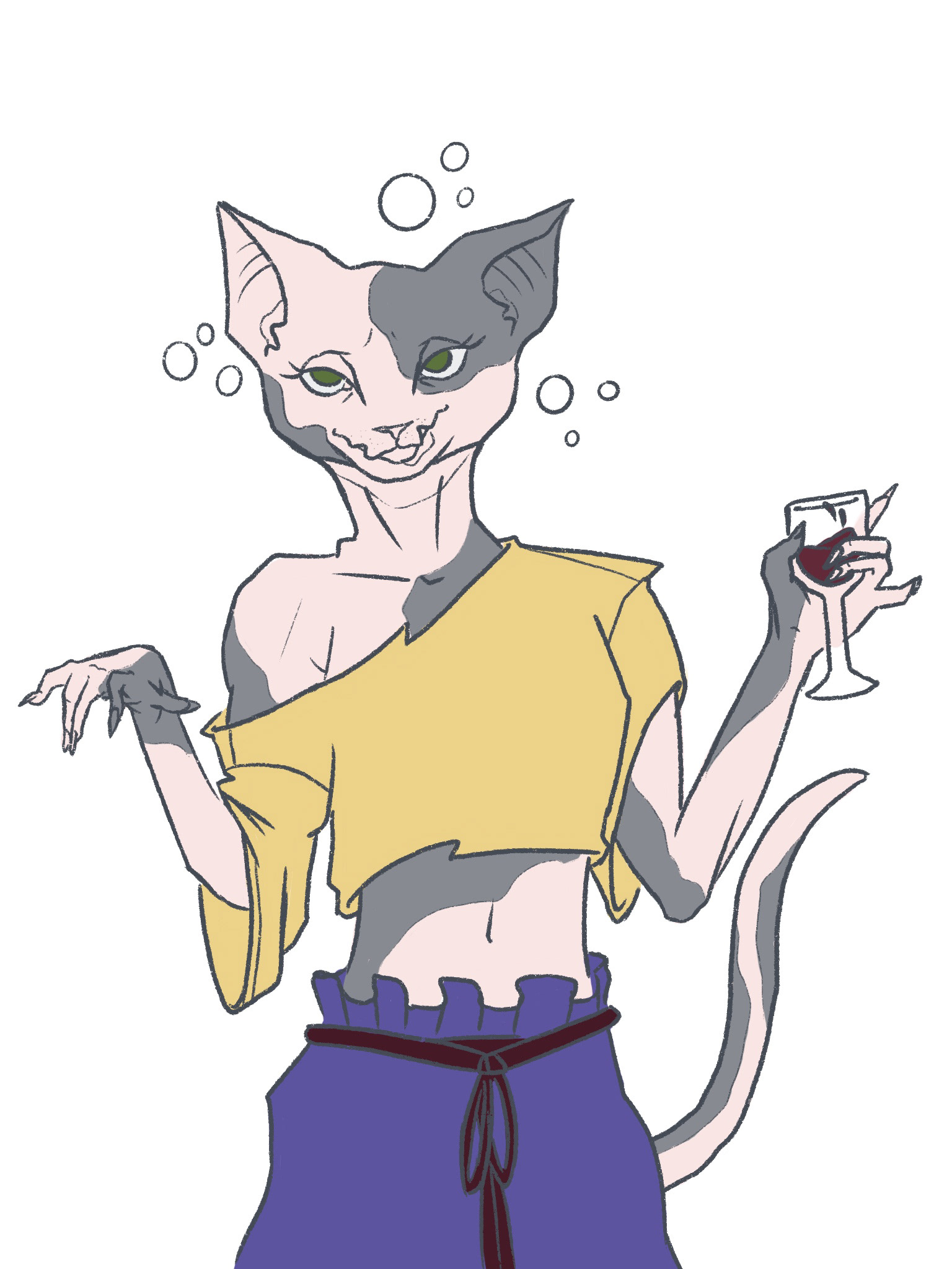 Loud, drunken cat lady.