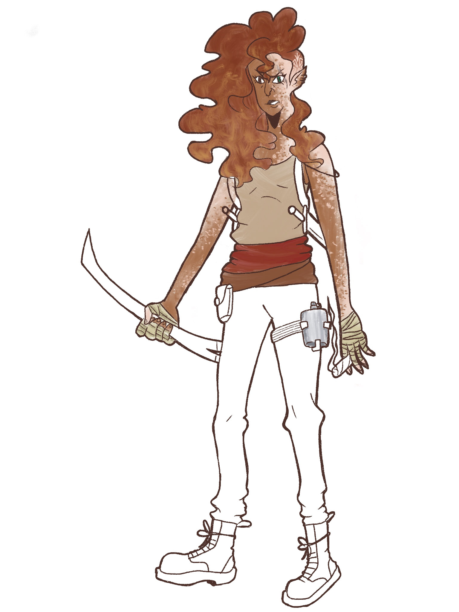Unfinished—D&D Character Art; Half Elf Ranger