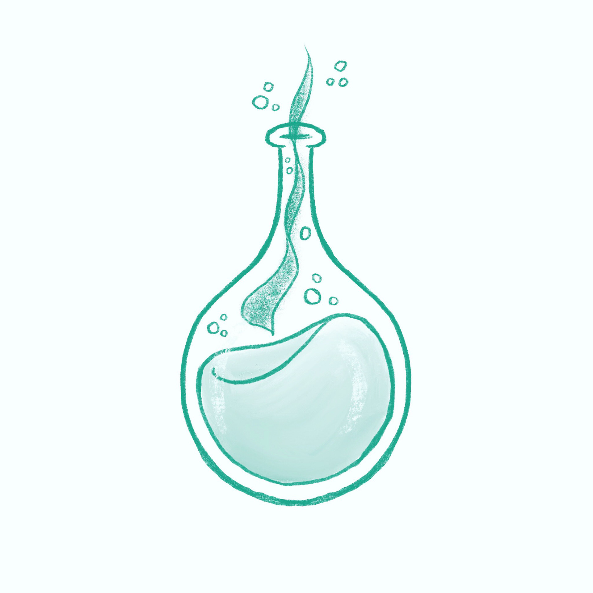 Bubbly potion, prompt for Inktober.