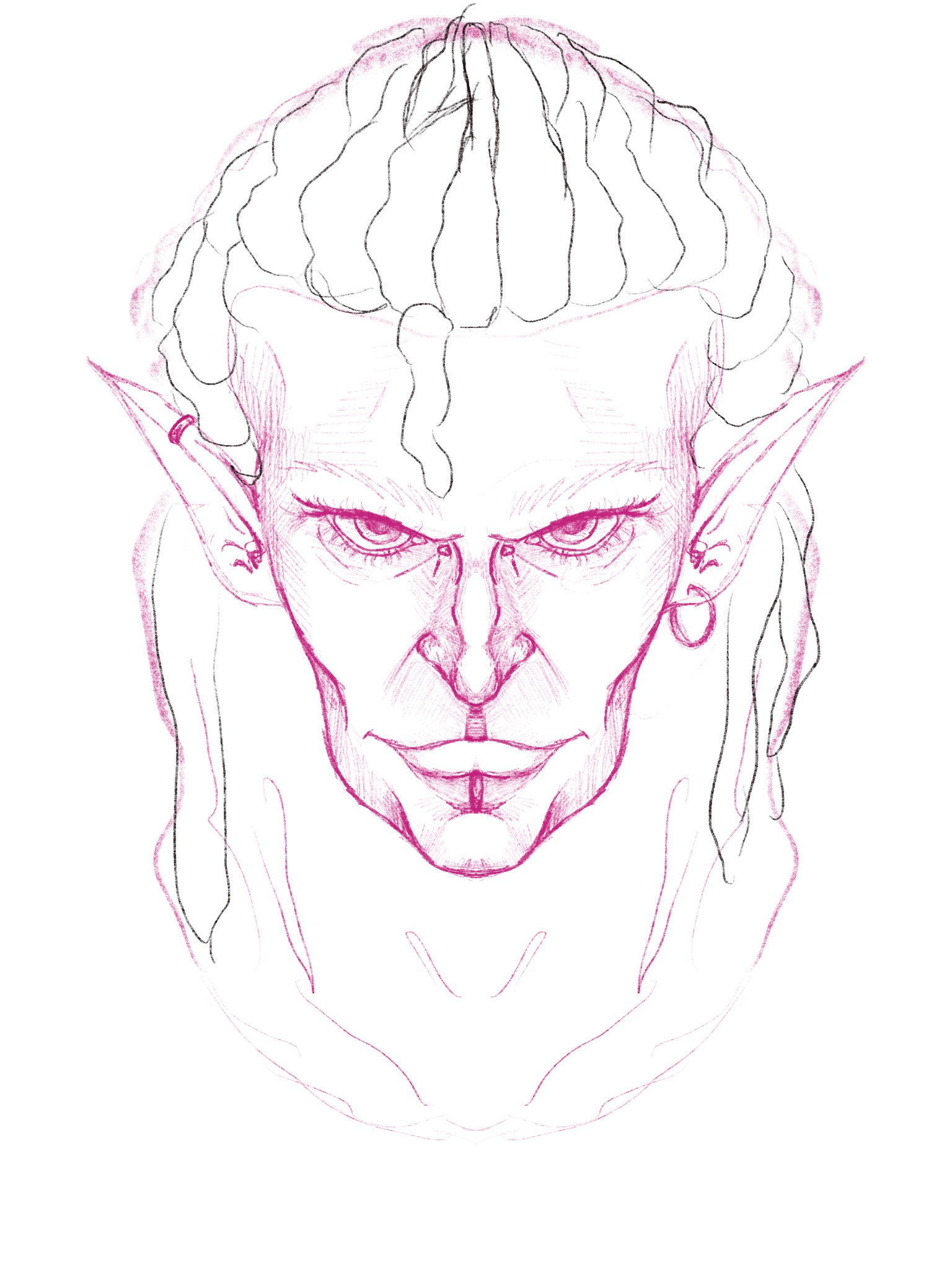 A powerful elven man with even more powerful eyes.