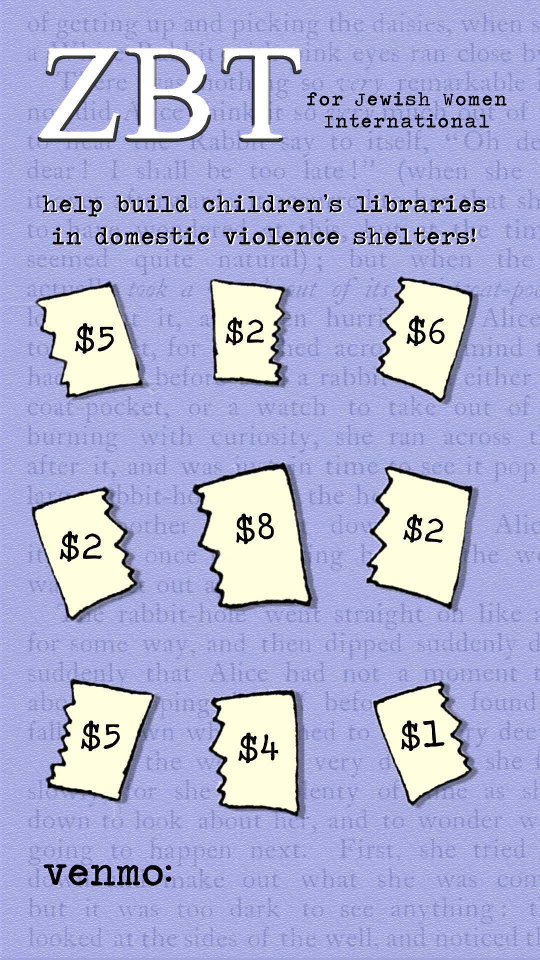 Promotional philanthropy graphic for Zeta Beta Tau Fraternity