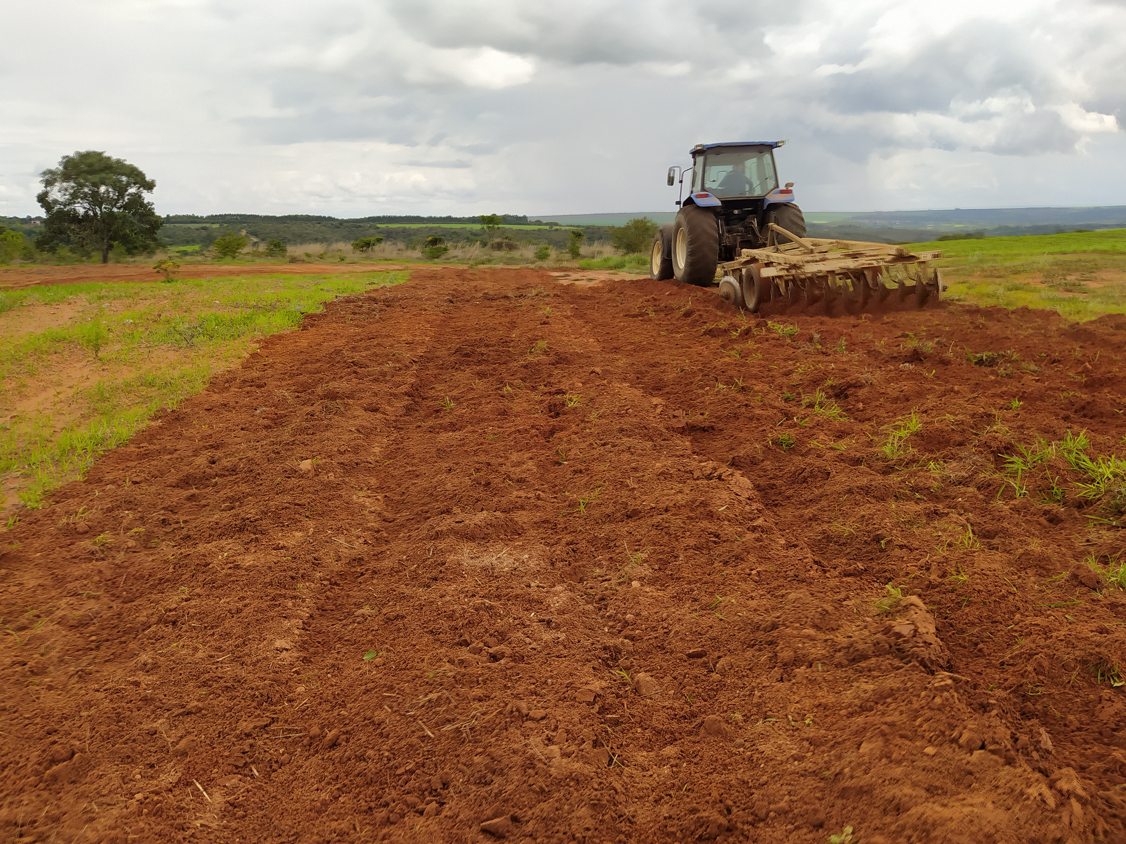 Preparo de solo de 6 hectares para receber a semeadura direta