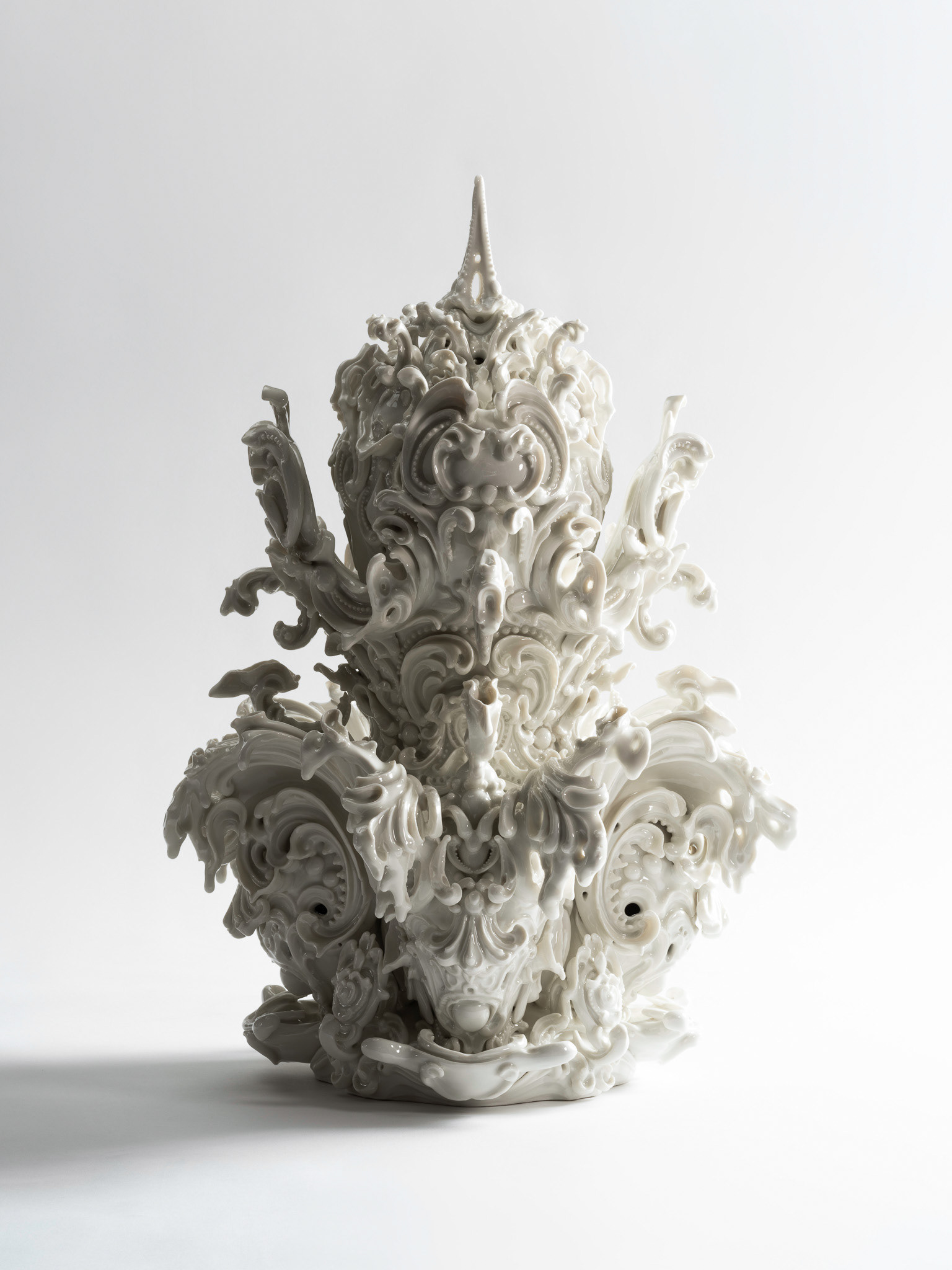 Loom V, H 56 × W 43 × D 43 cm, porcelain,  2021
