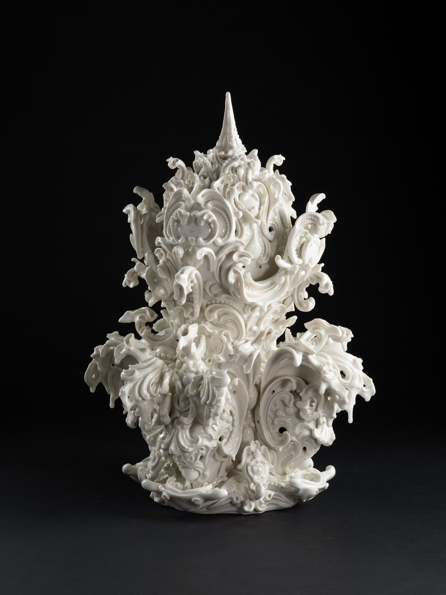 Loom V, H 56 × W 43 × D 43 cm, porcelain,  2021