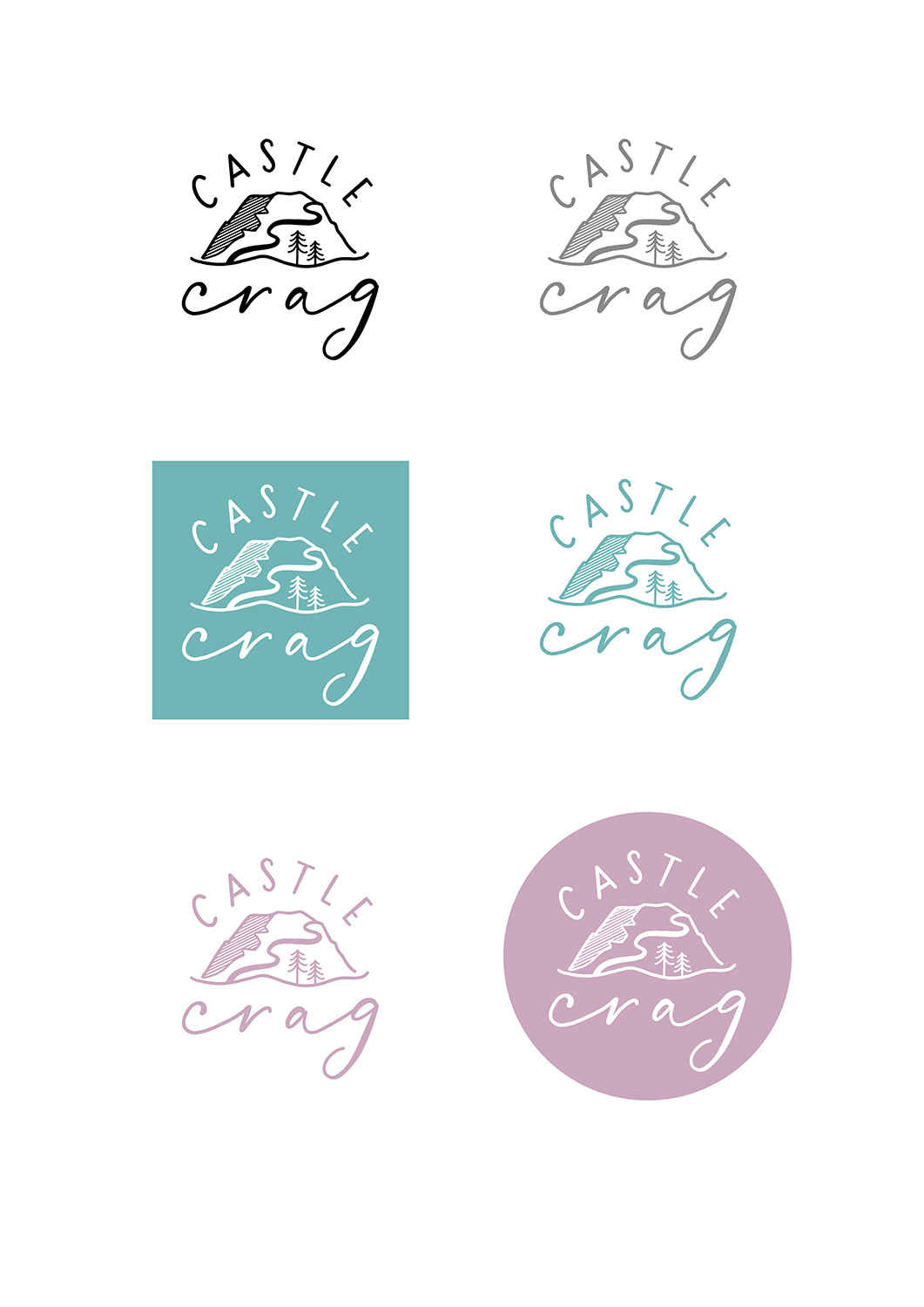 Hand Lettered logo for Castle Crag