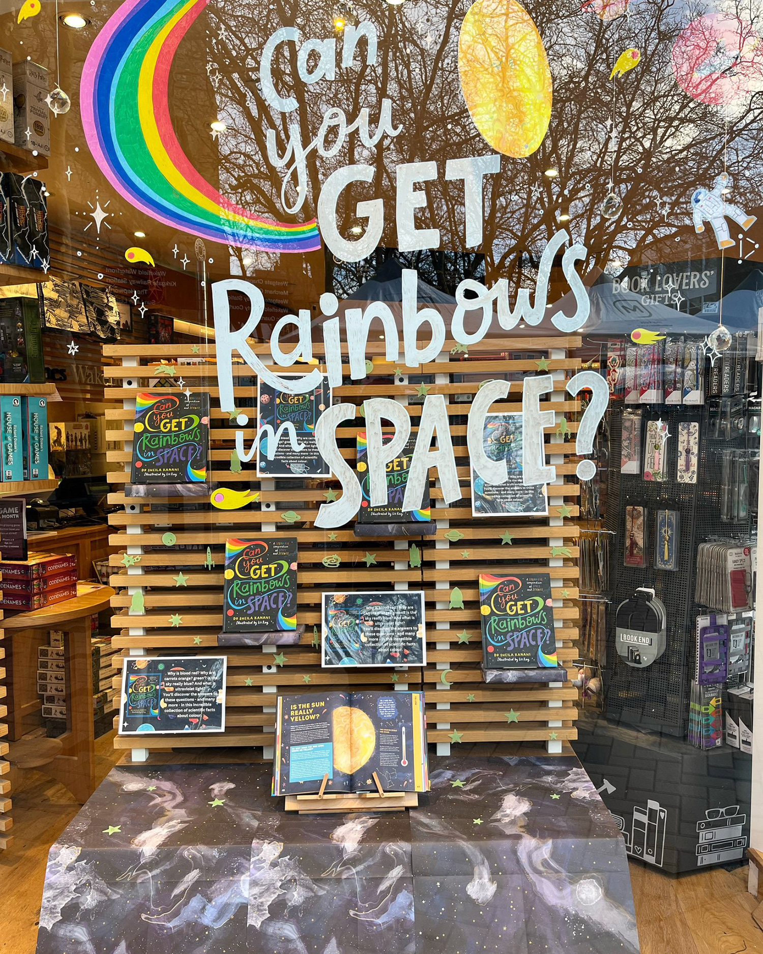 Rainbows in Space window- Wakefield