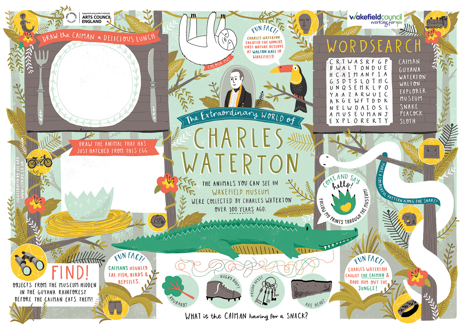 Charles Waterton Activity sheet for Wakefield Museums